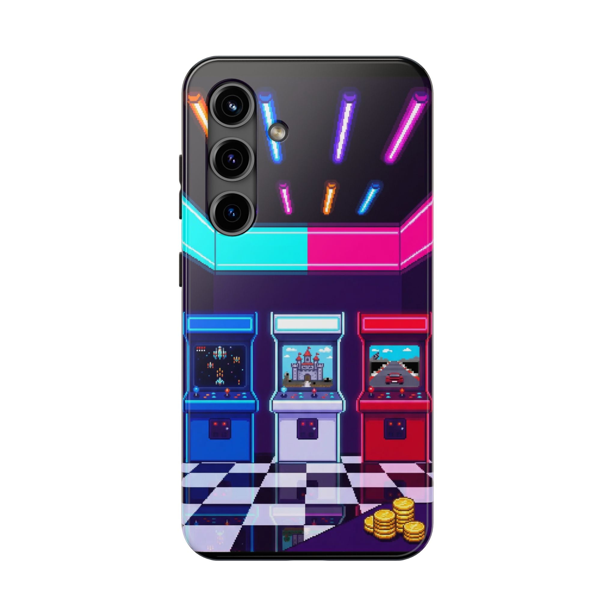 Retro Pixel Arcade Nights — Tough Phone Case