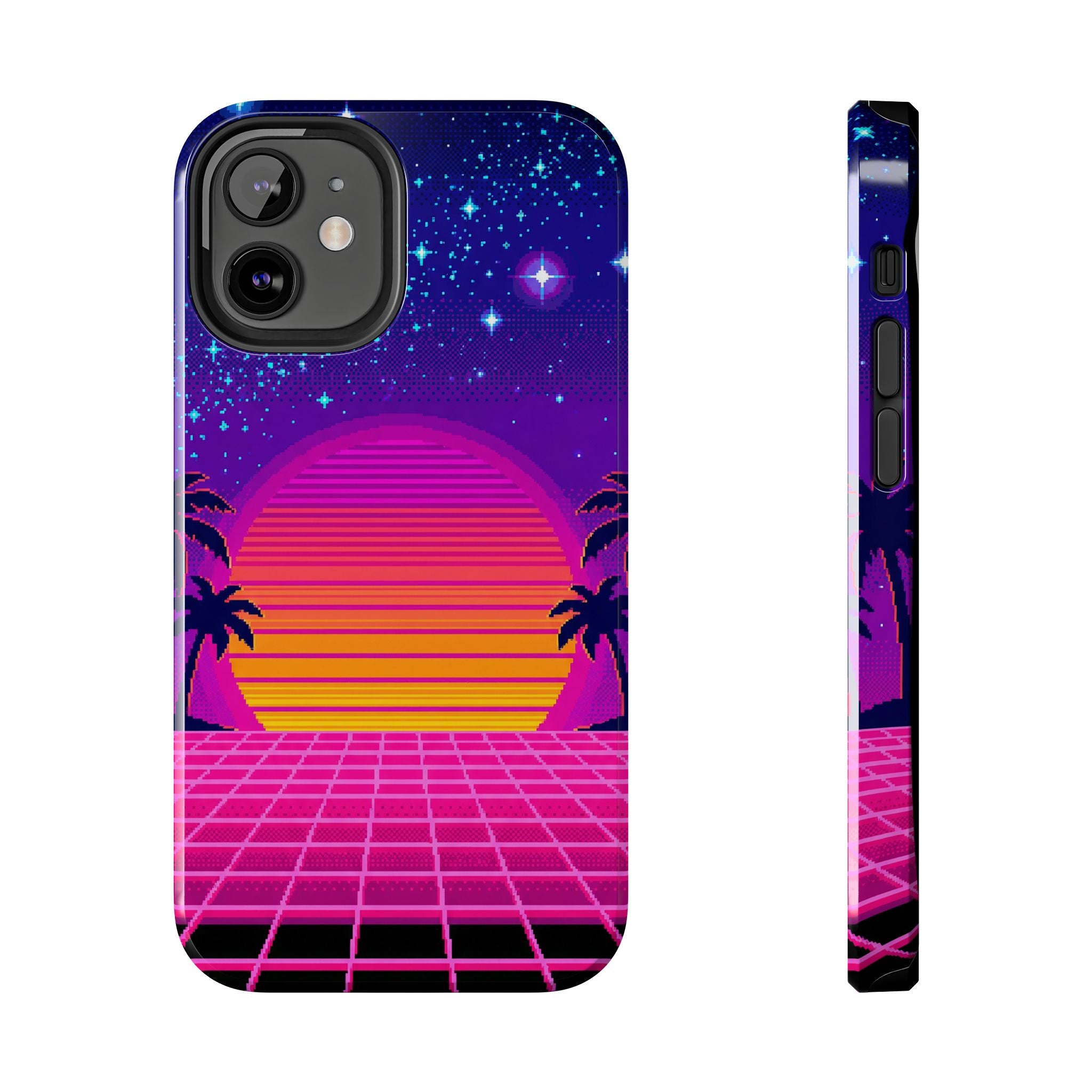 Retro Pixel 8-Bit Sunset — Tough Phone Case