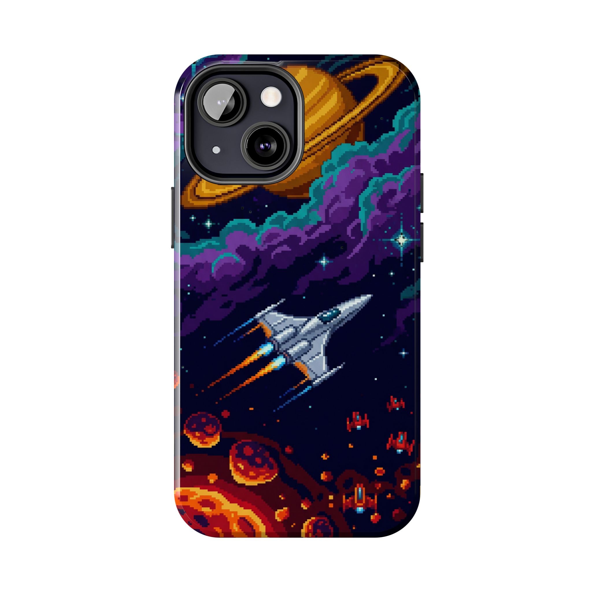 Retro Pixel Galactic Hero — Tough Phone Case