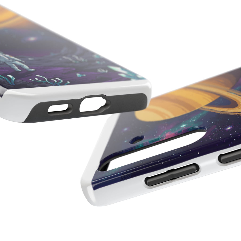 Retro Pixel Astronaut on an Alien World — Tough Phone Case