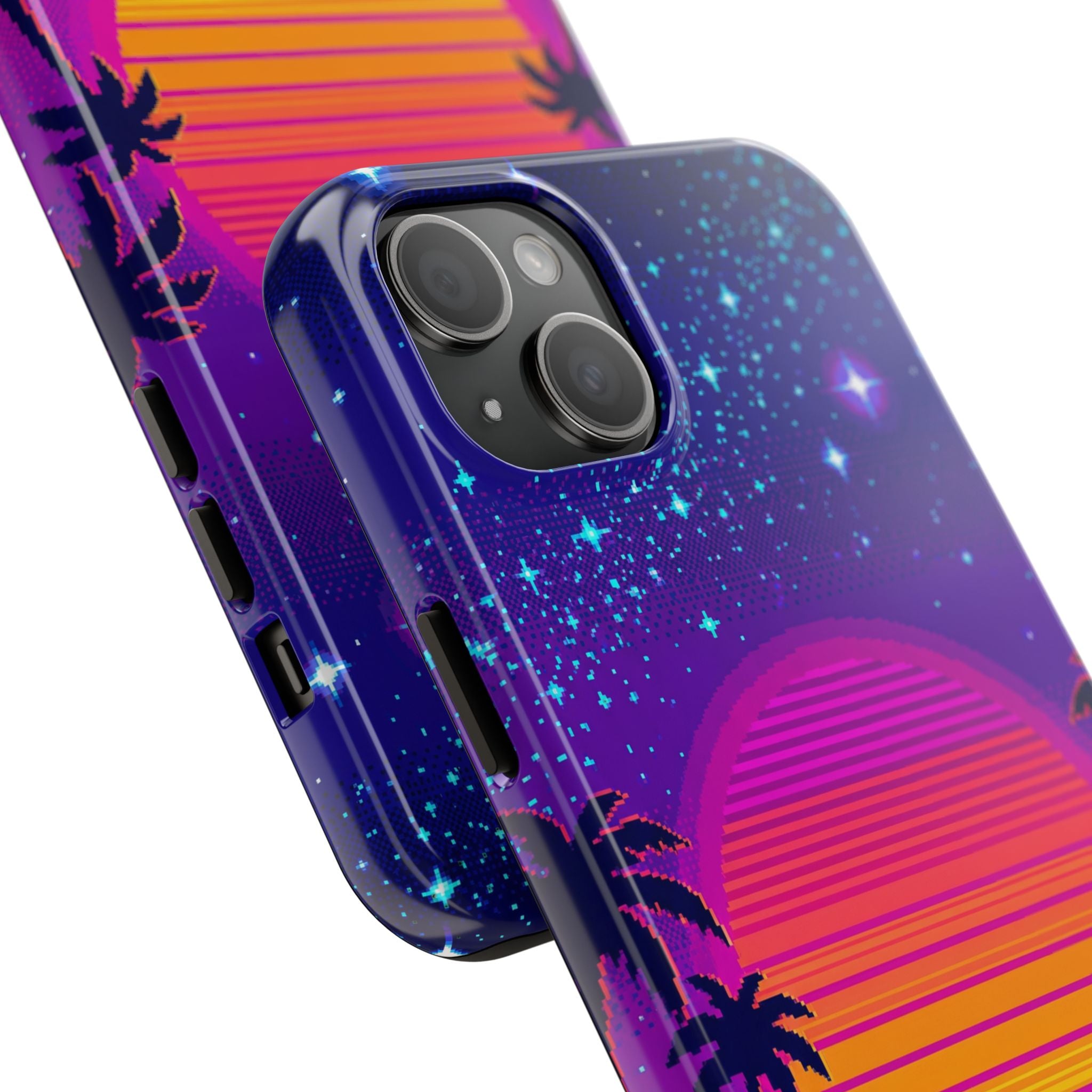 Retro Pixel 8-Bit Sunset — Tough Phone Case