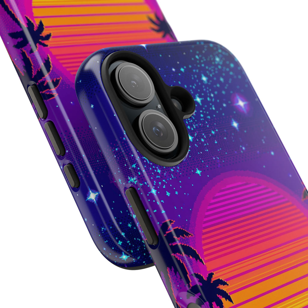 Retro Pixel 8-Bit Sunset — Tough Phone Case