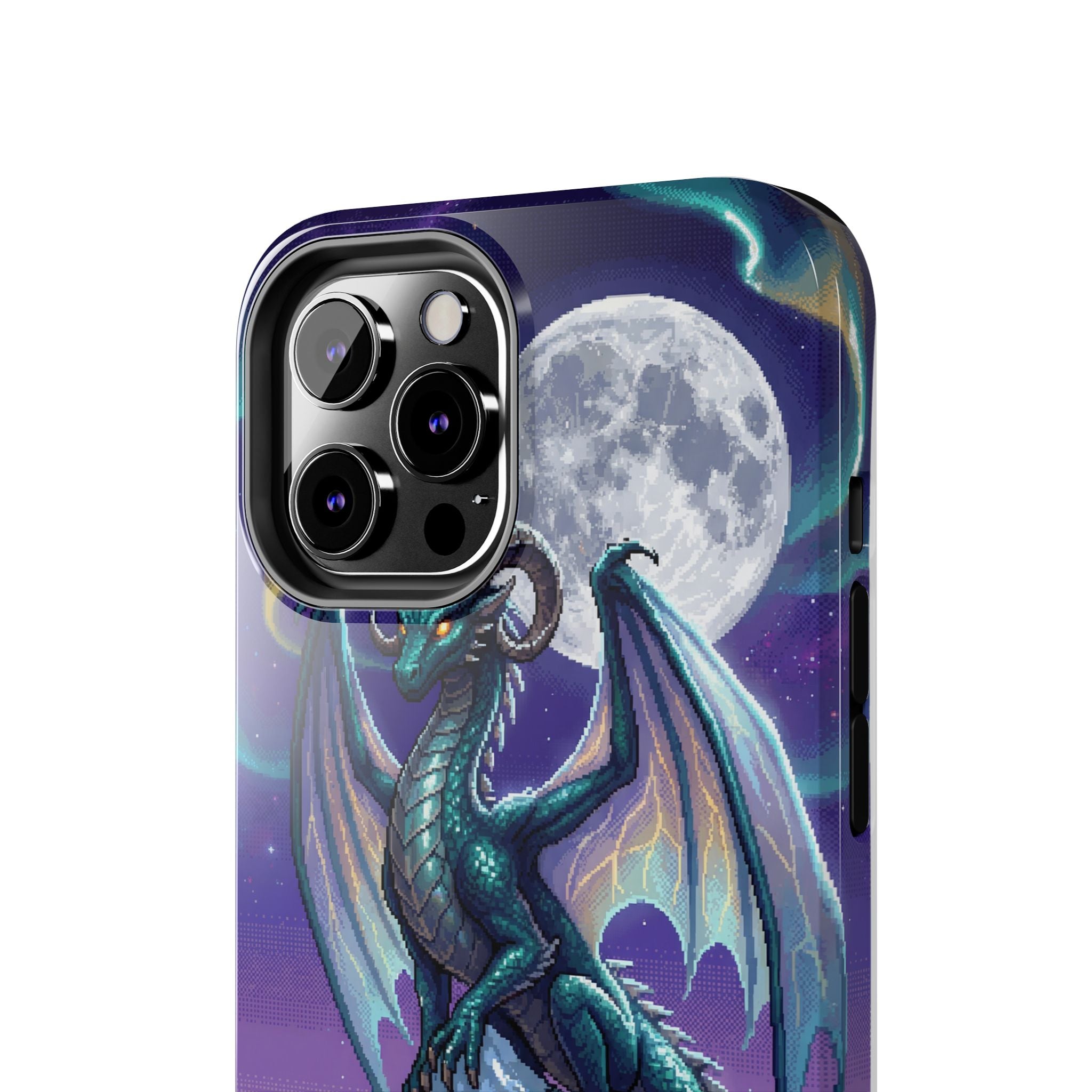 Retro Pixel Dragon on the Mountain Peak — Tough Phone Case