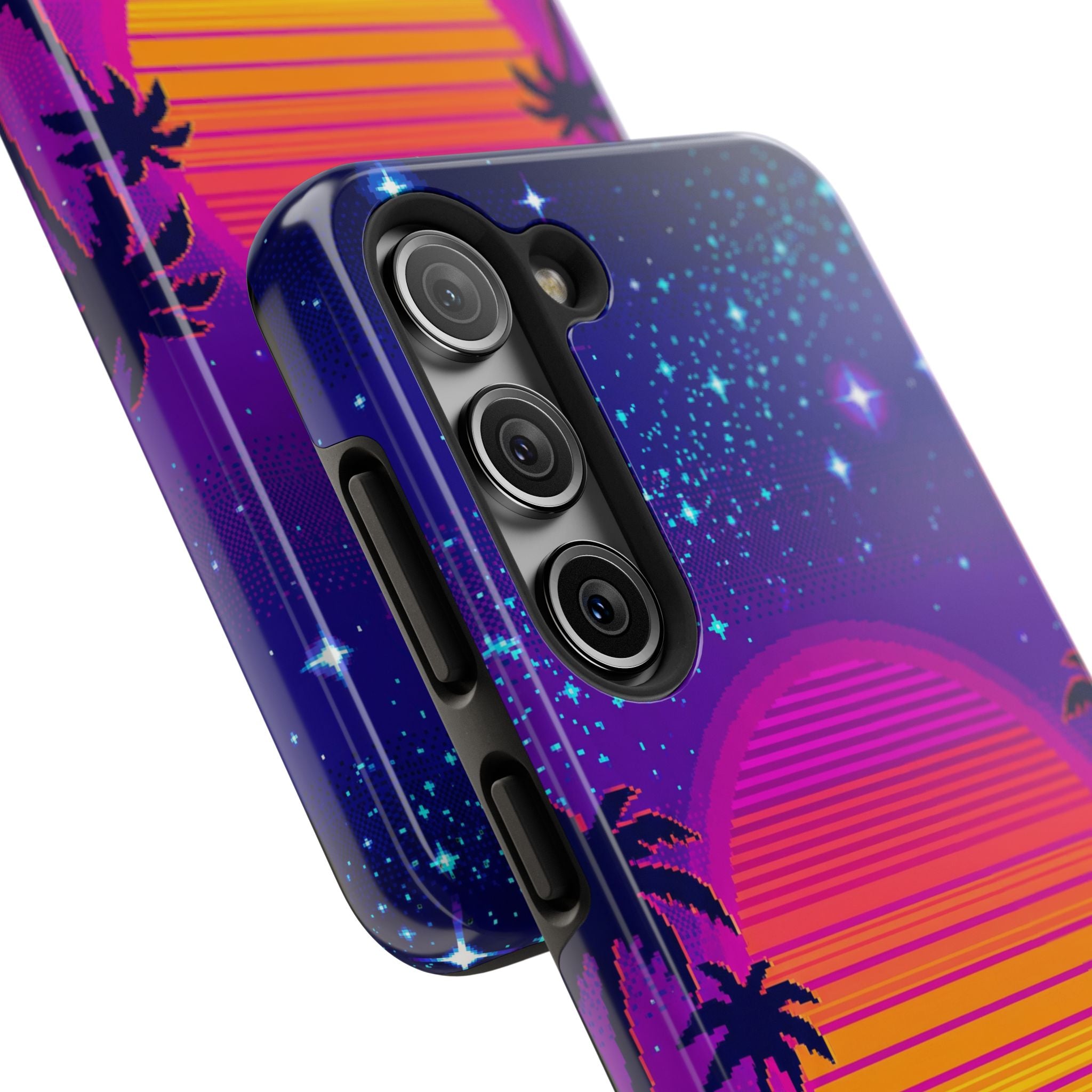 Retro Pixel 8-Bit Sunset — Tough Phone Case