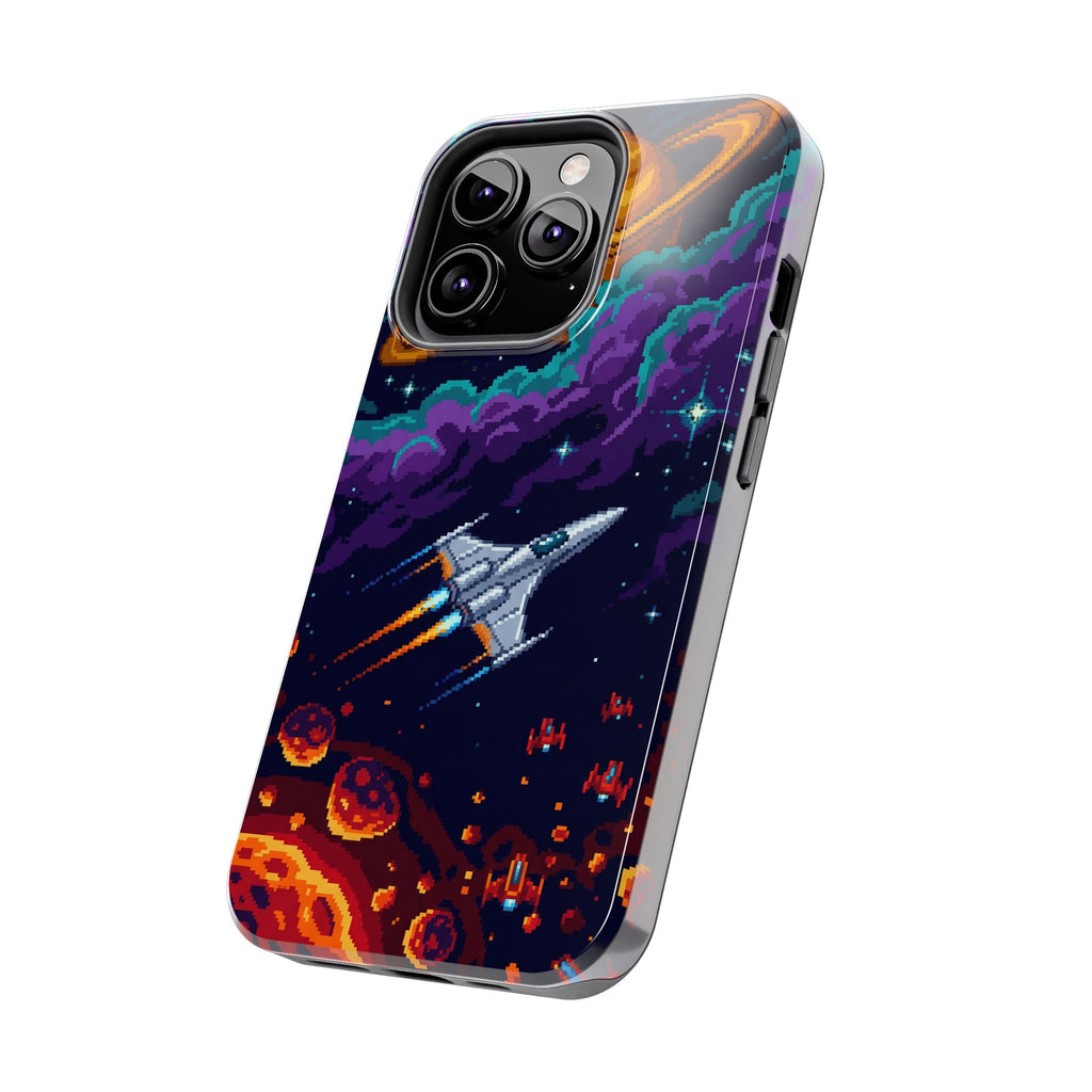 Retro Pixel Galactic Hero — Tough Phone Case