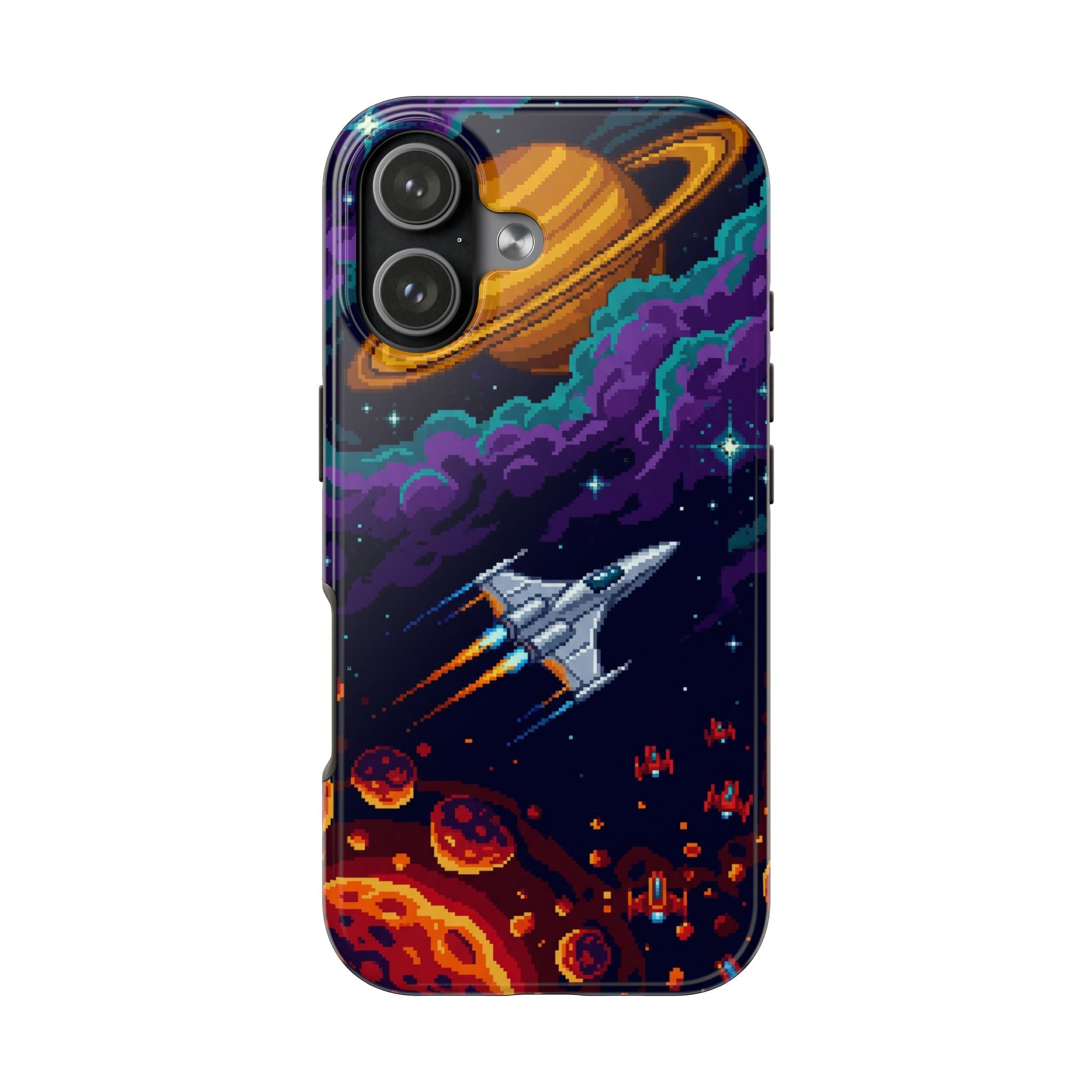 Retro Pixel Galactic Hero — Tough Phone Case