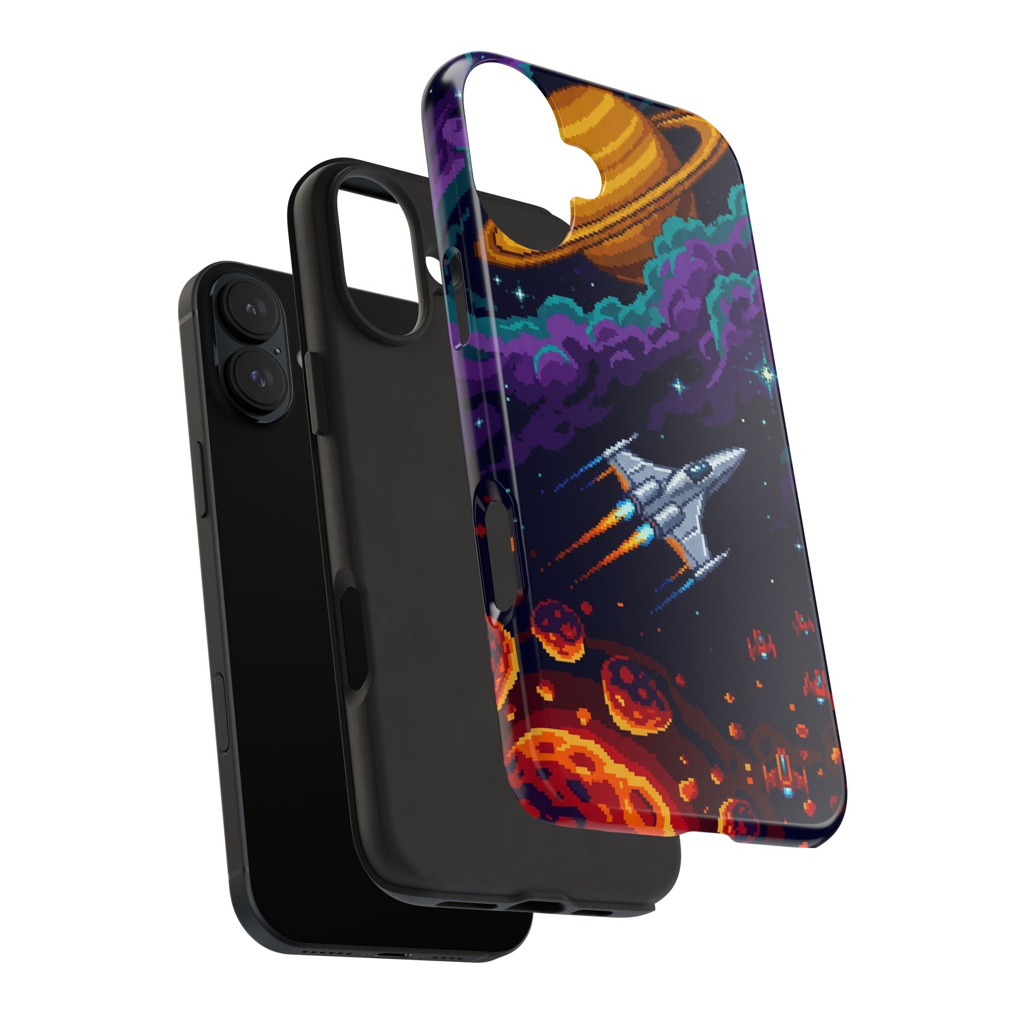 Retro Pixel Galactic Hero — Tough Phone Case