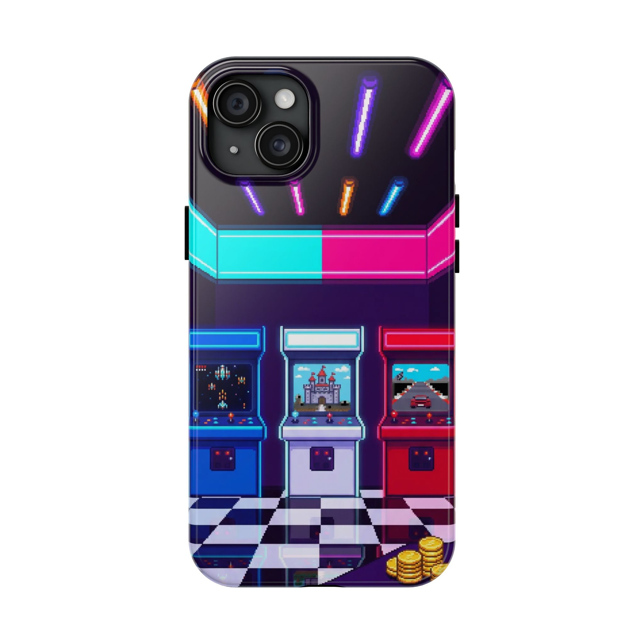 Retro Pixel Arcade Nights — Tough Phone Case