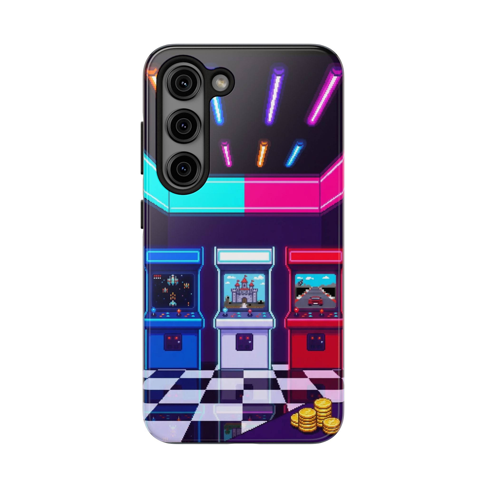 Retro Pixel Arcade Nights — Tough Phone Case