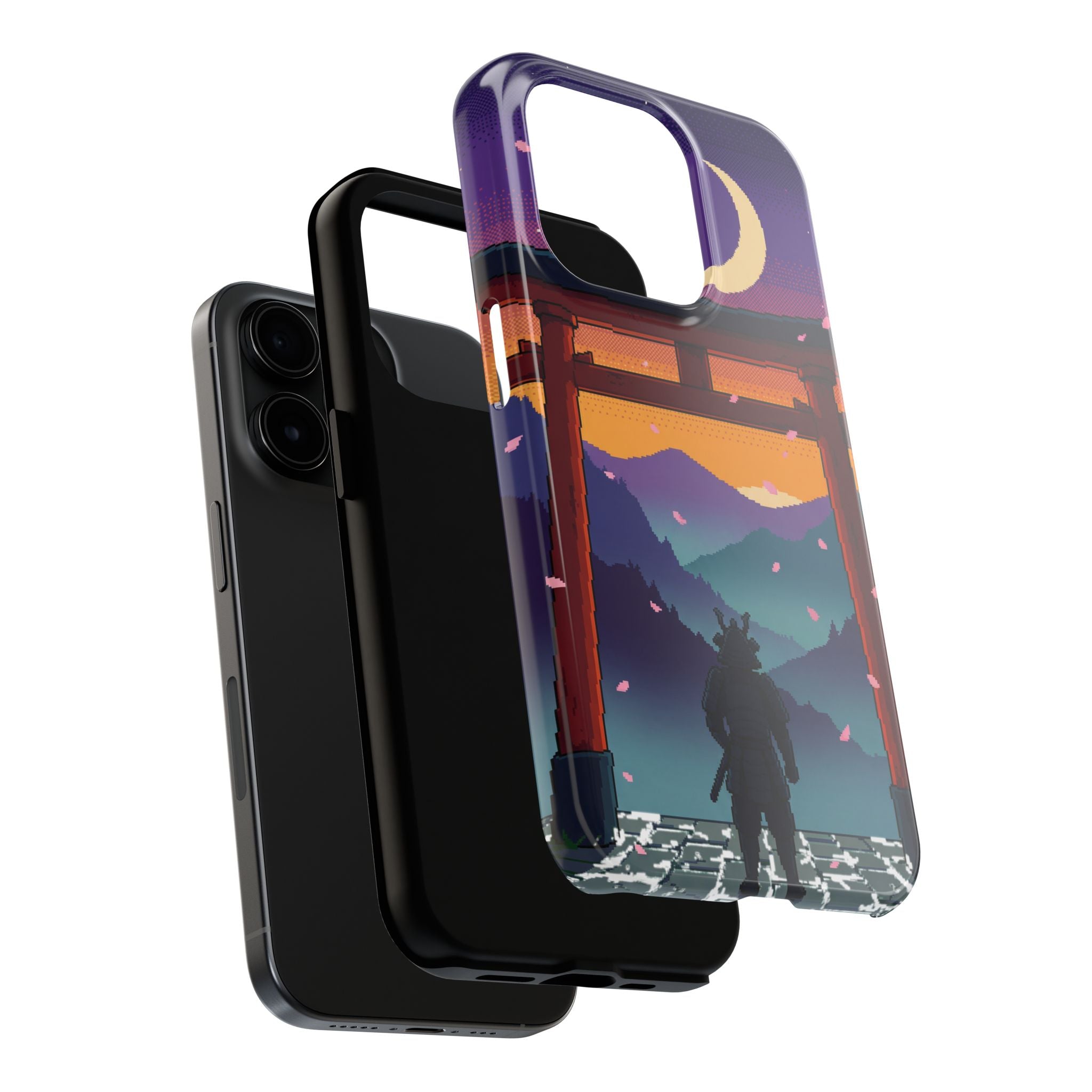 Retro Pixel Lone Samurai — Tough Phone Case