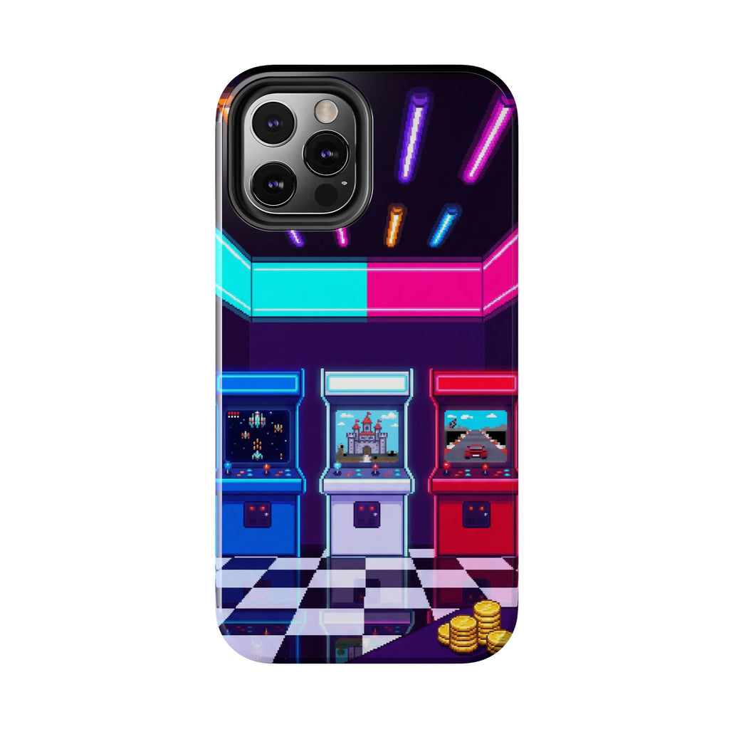 Retro Pixel Arcade Nights — Tough Phone Case