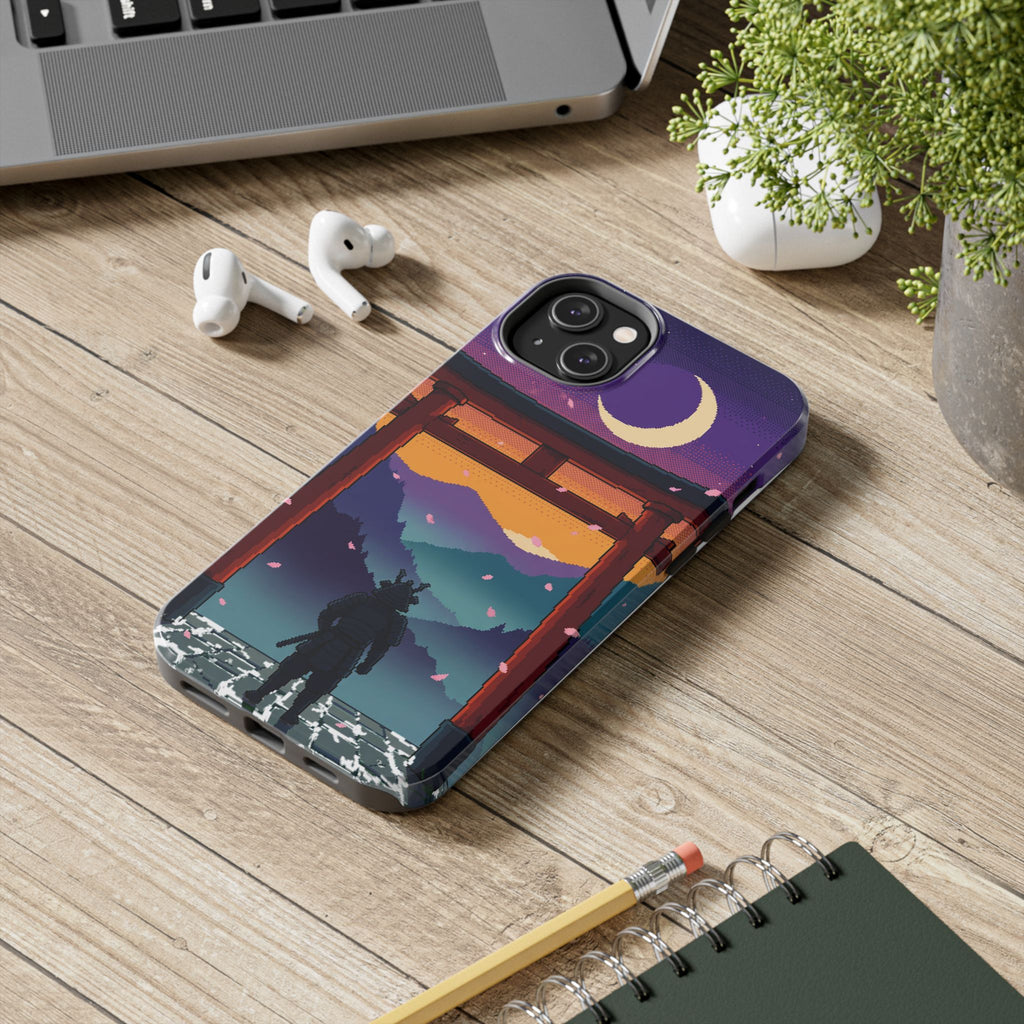 Retro Pixel Lone Samurai — Tough Phone Case