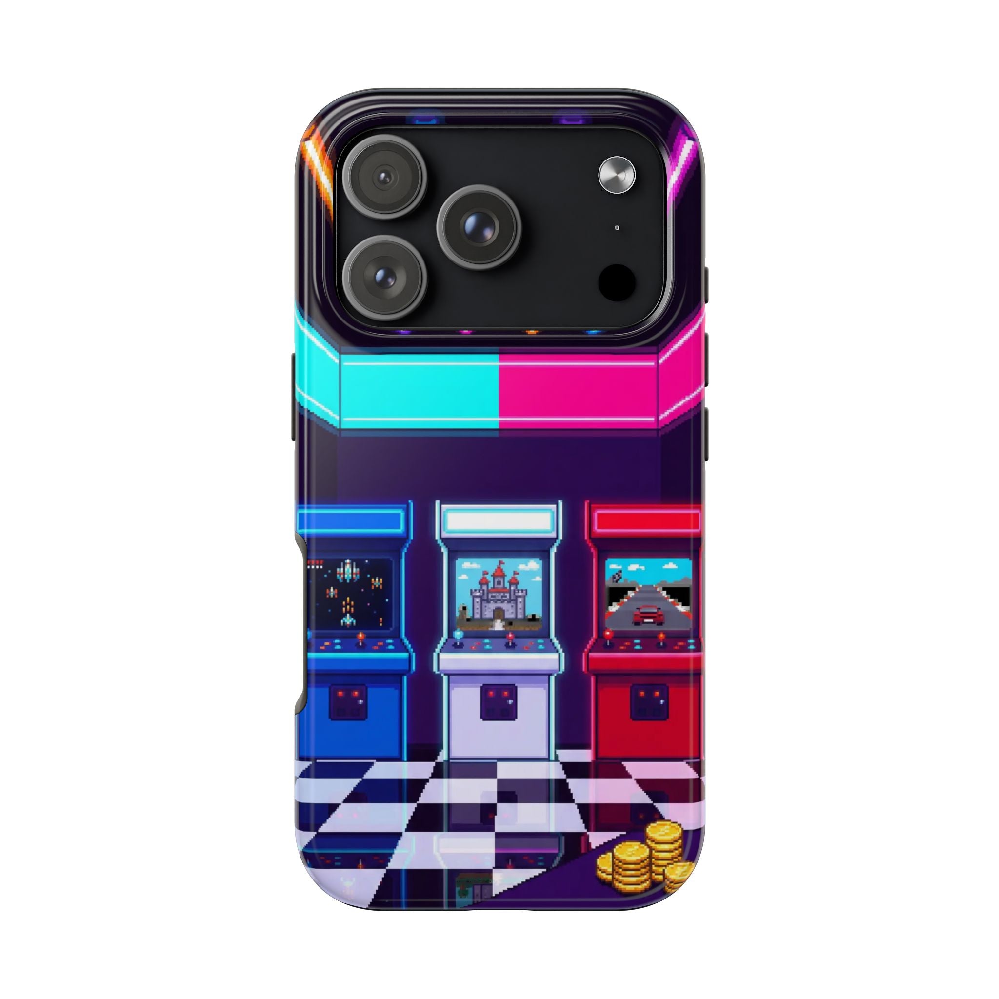 Retro Pixel Arcade Nights — Tough Phone Case