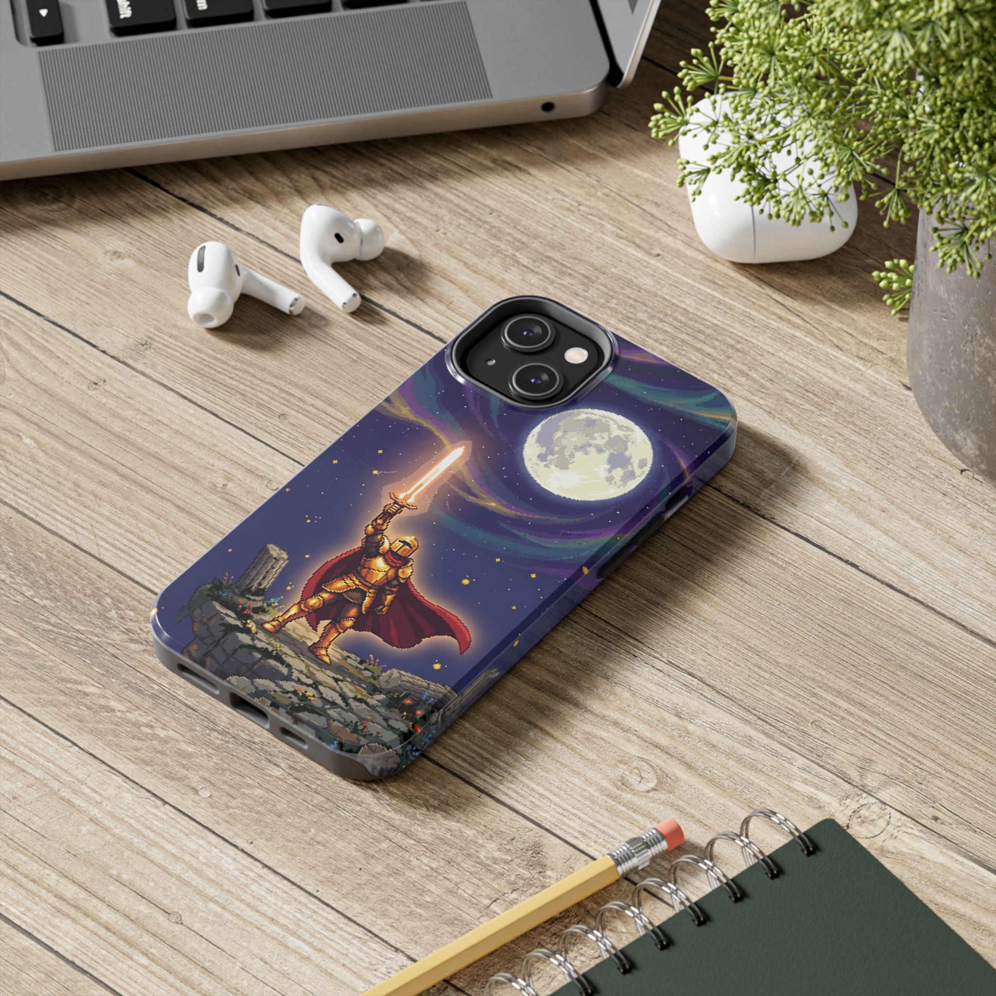 Retro Pixel Quest Knight — Tough Phone Case
