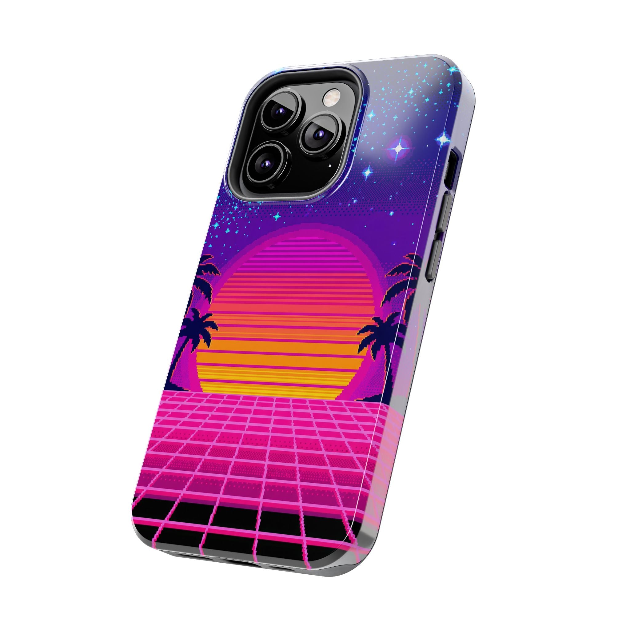 Retro Pixel 8-Bit Sunset — Tough Phone Case