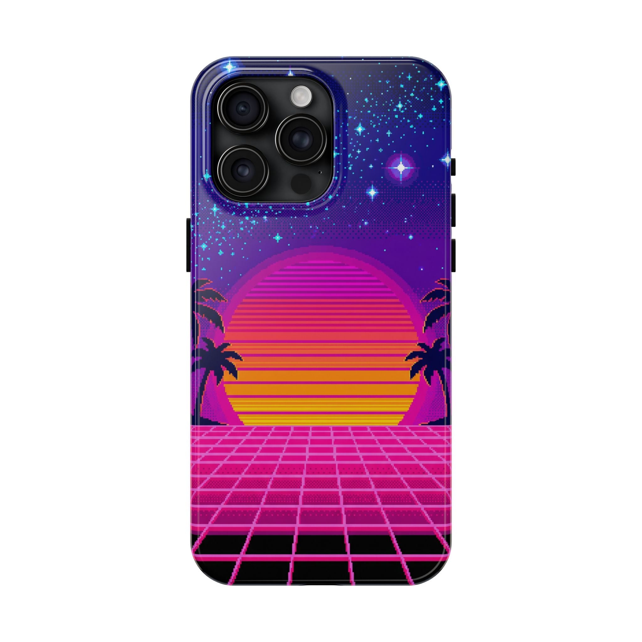 Retro Pixel 8-Bit Sunset — Tough Phone Case
