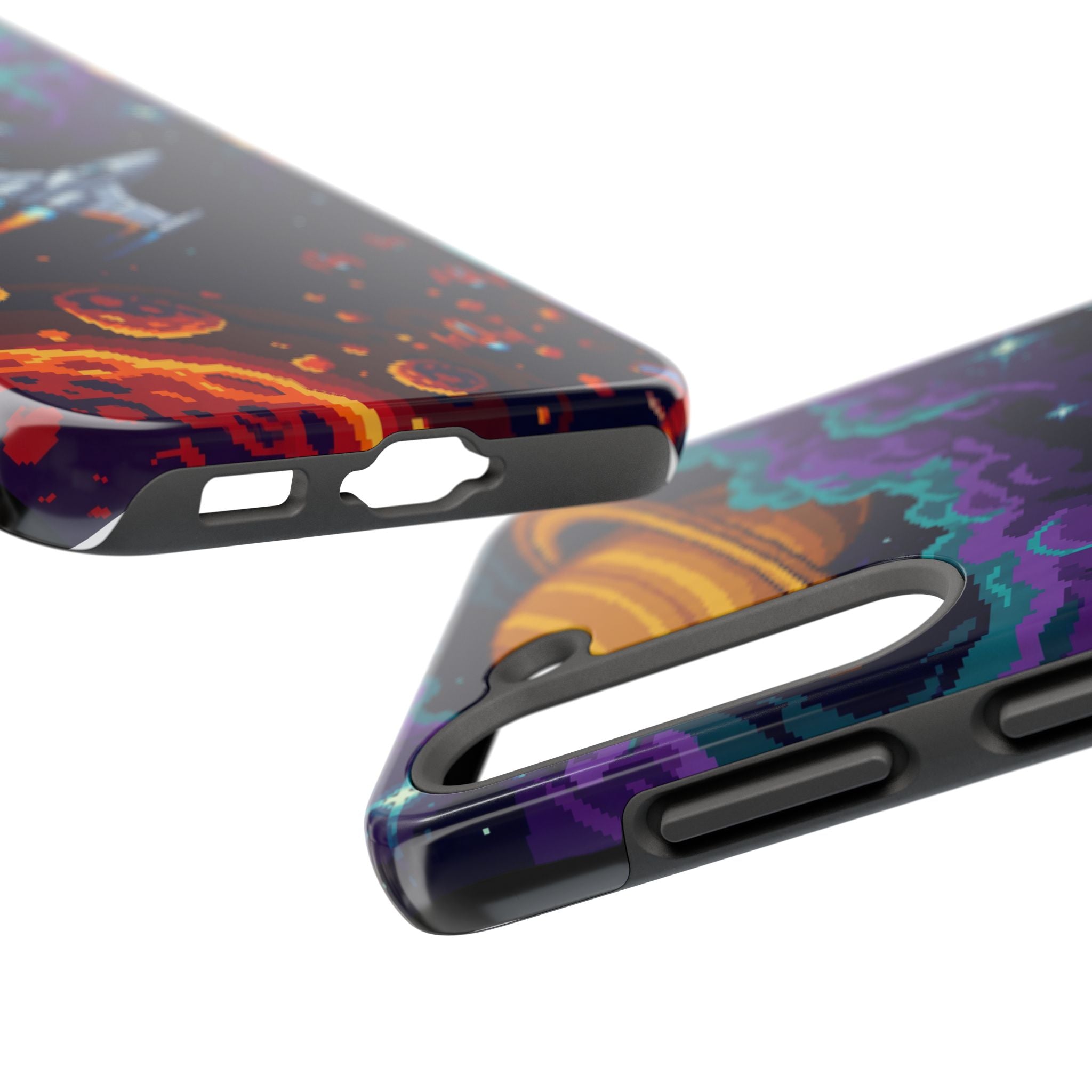 Retro Pixel Galactic Hero — Tough Phone Case
