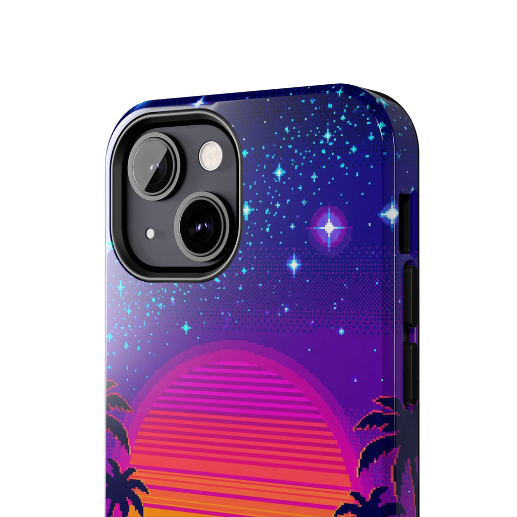 Retro Pixel 8-Bit Sunset — Tough Phone Case