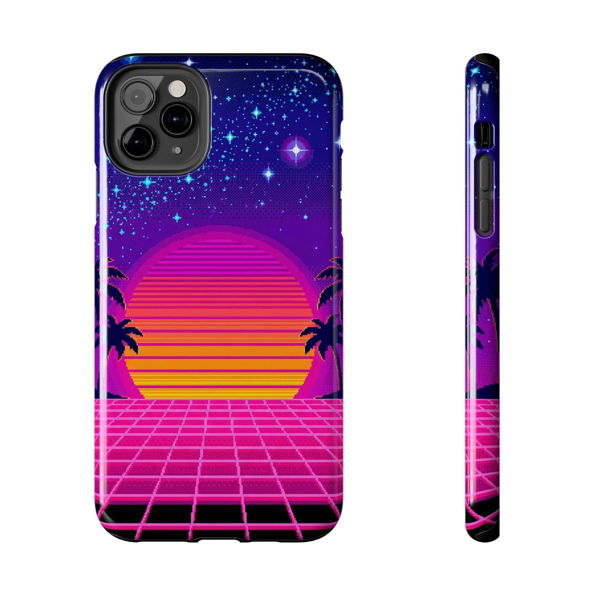 Retro Pixel 8-Bit Sunset — Tough Phone Case