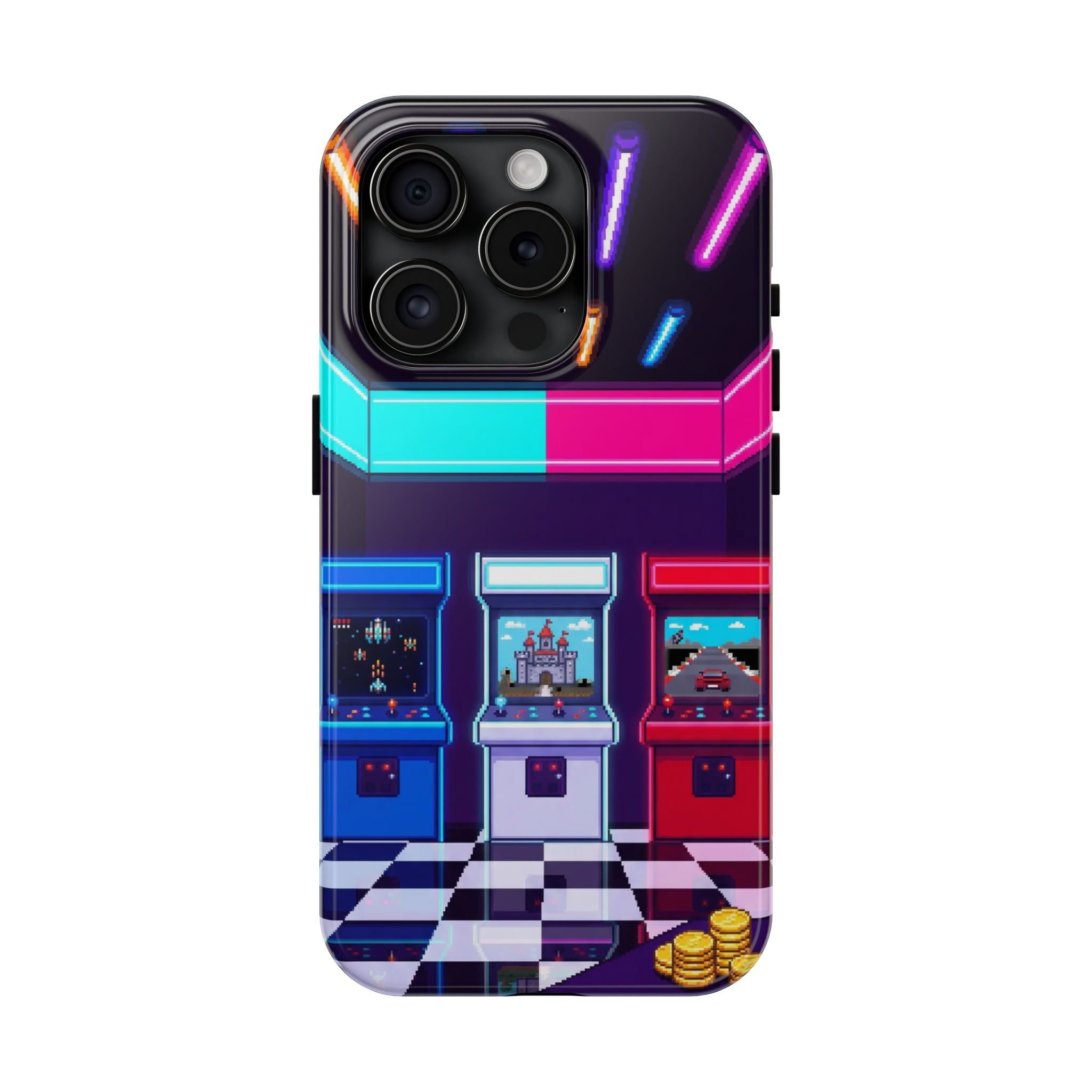 Retro Pixel Arcade Nights — Tough Phone Case