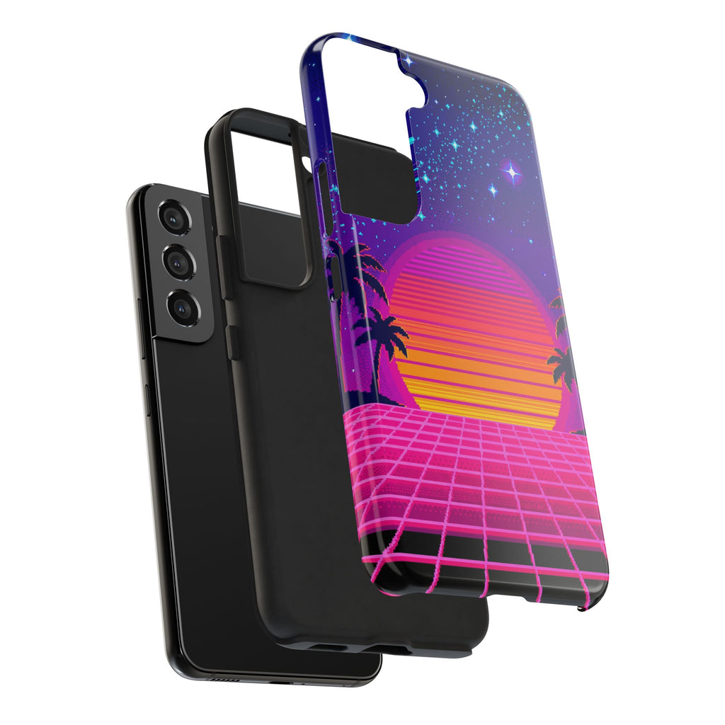 Retro Pixel 8-Bit Sunset — Tough Phone Case