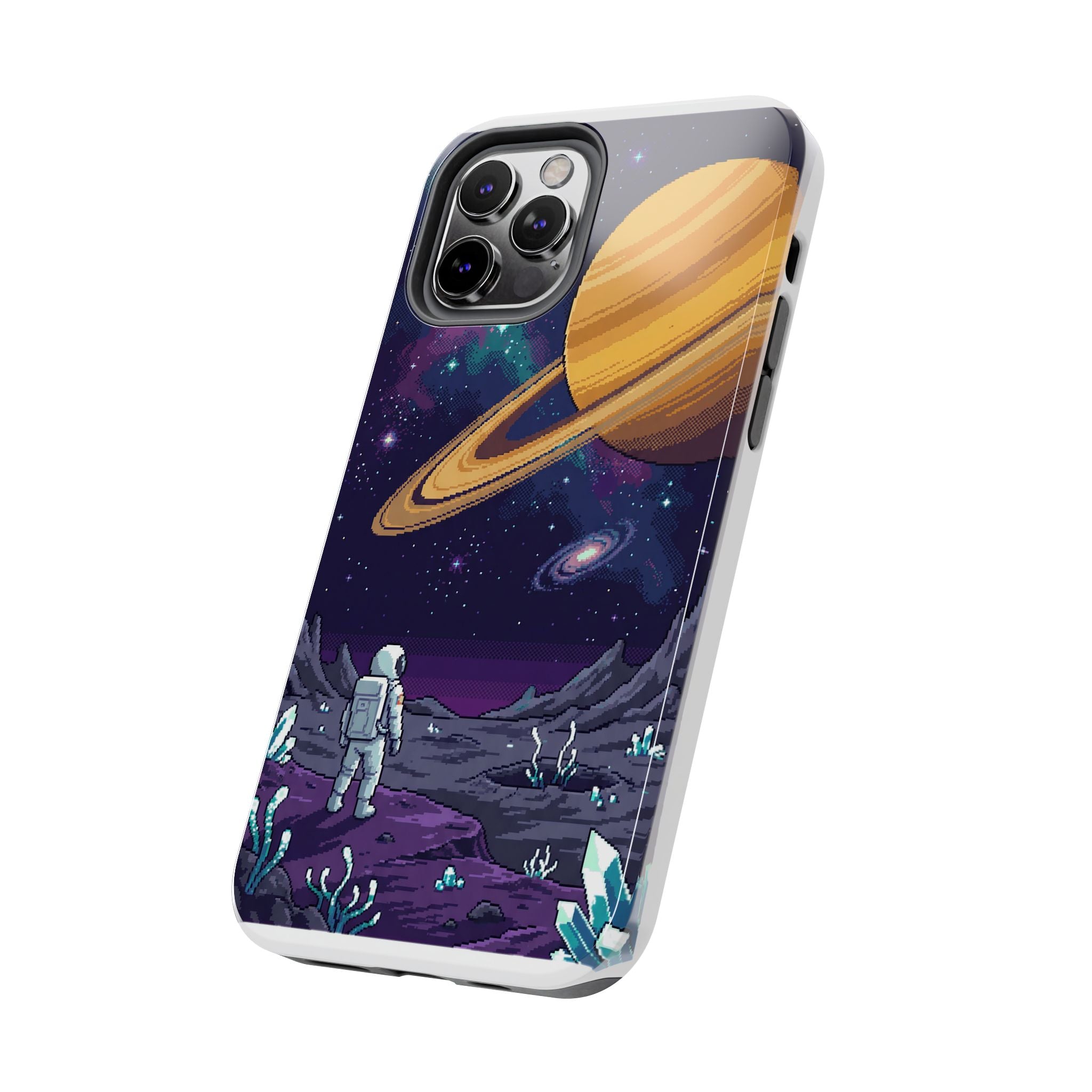 Retro Pixel Astronaut on an Alien World — Tough Phone Case