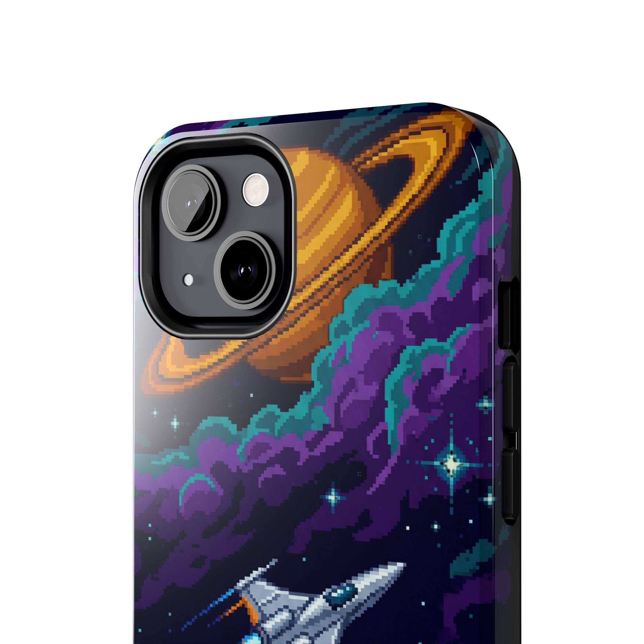 Retro Pixel Galactic Hero — Tough Phone Case