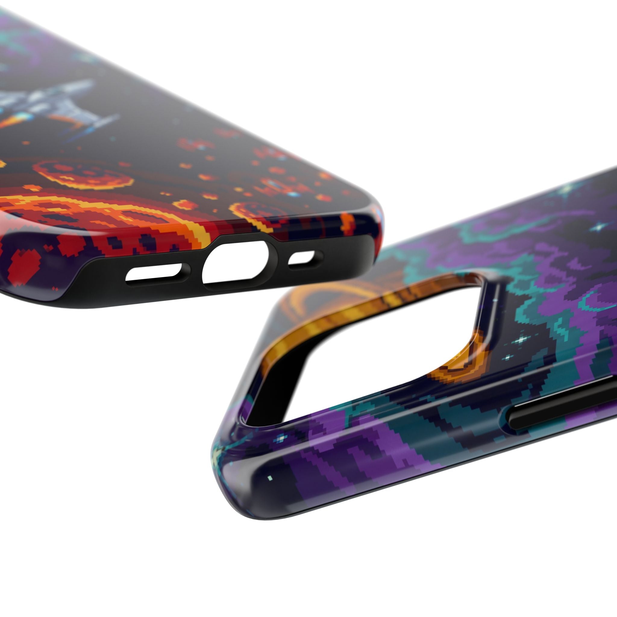 Retro Pixel Galactic Hero — Tough Phone Case