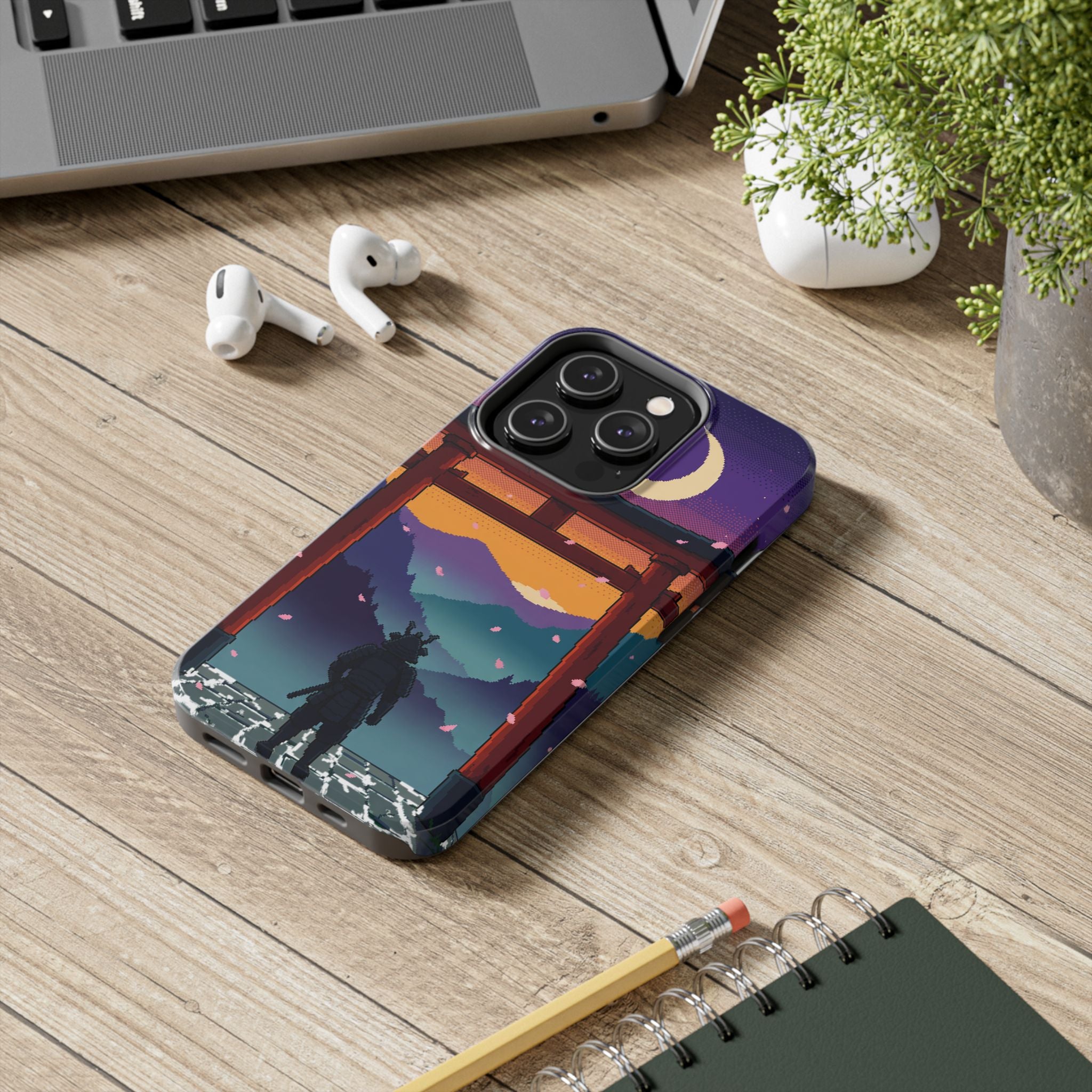 Retro Pixel Lone Samurai — Tough Phone Case