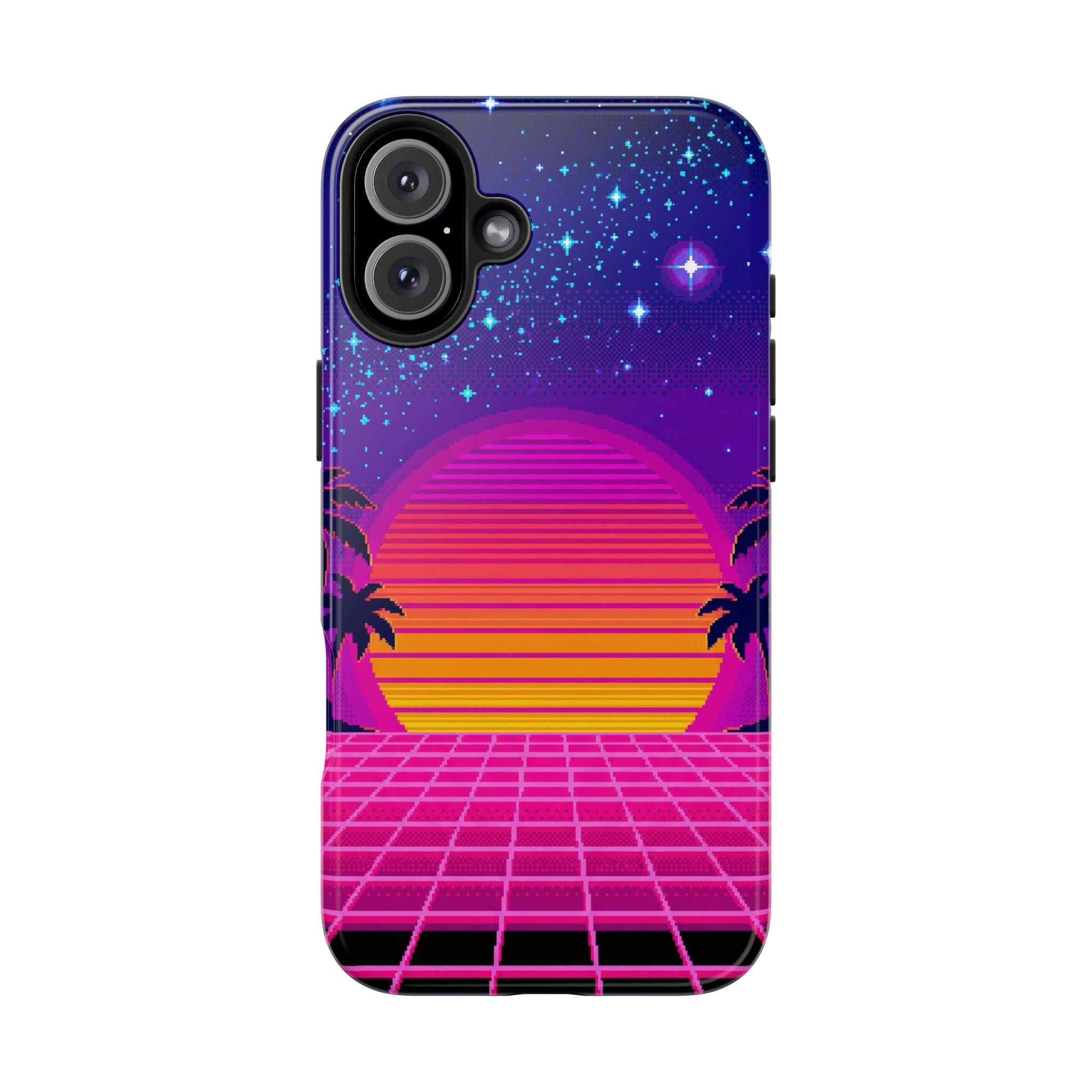 Retro Pixel 8-Bit Sunset — Tough Phone Case