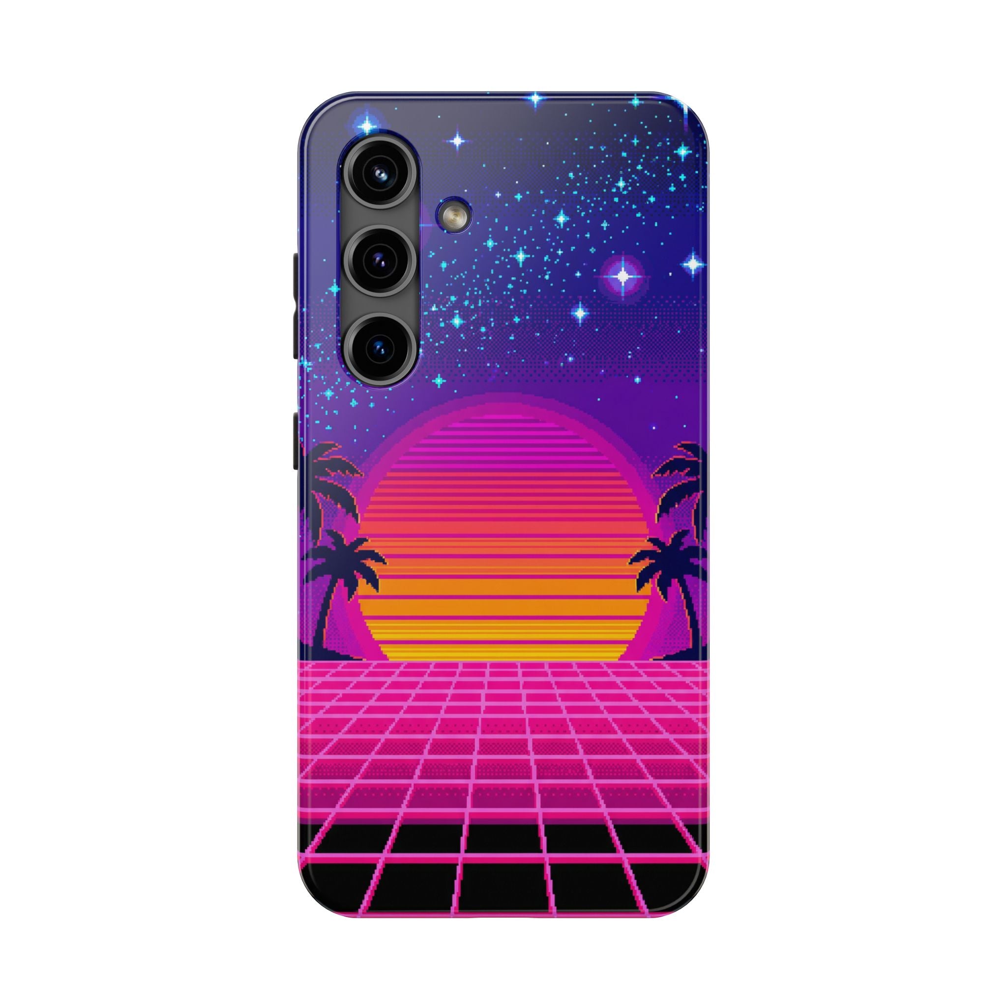 Retro Pixel 8-Bit Sunset — Tough Phone Case