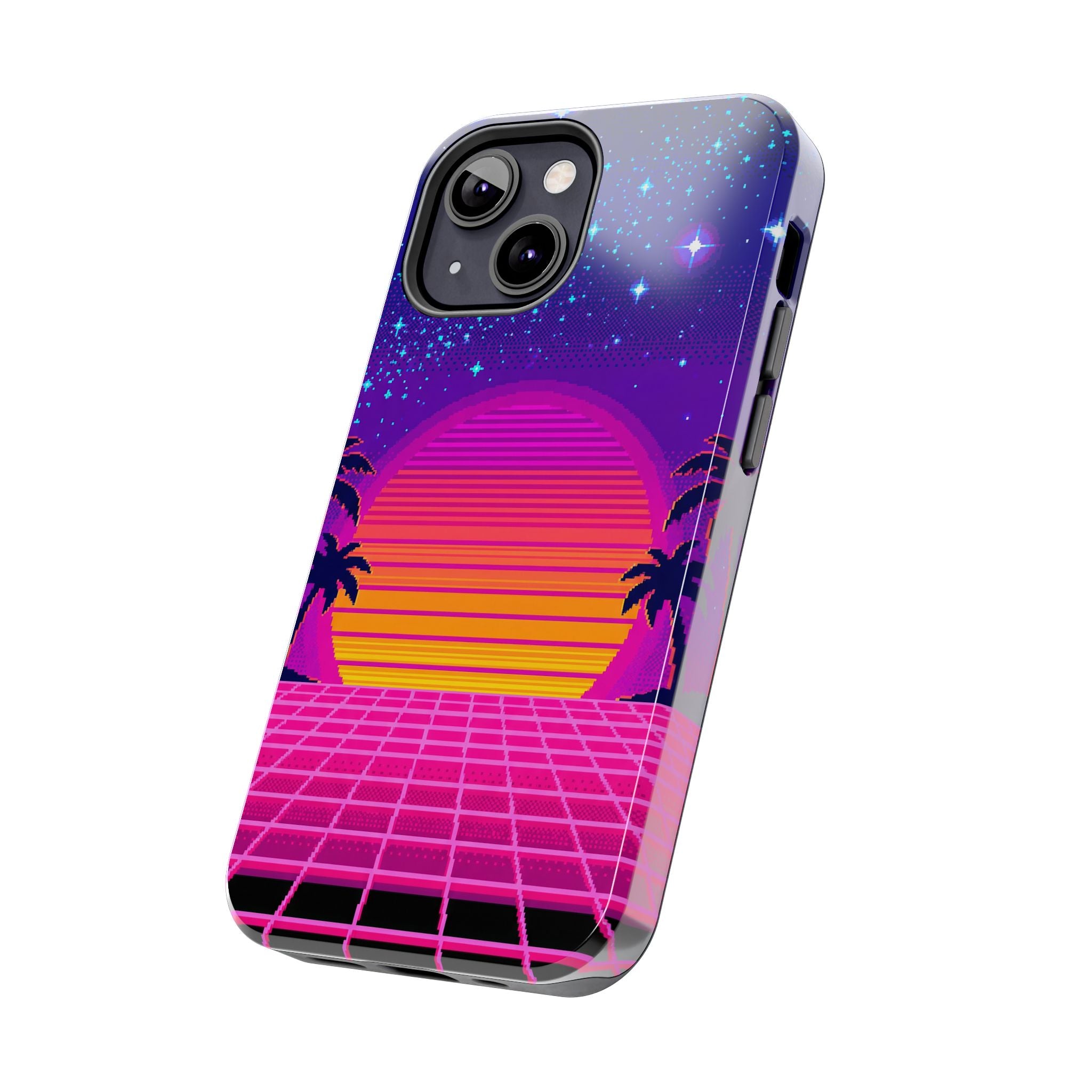 Retro Pixel 8-Bit Sunset — Tough Phone Case