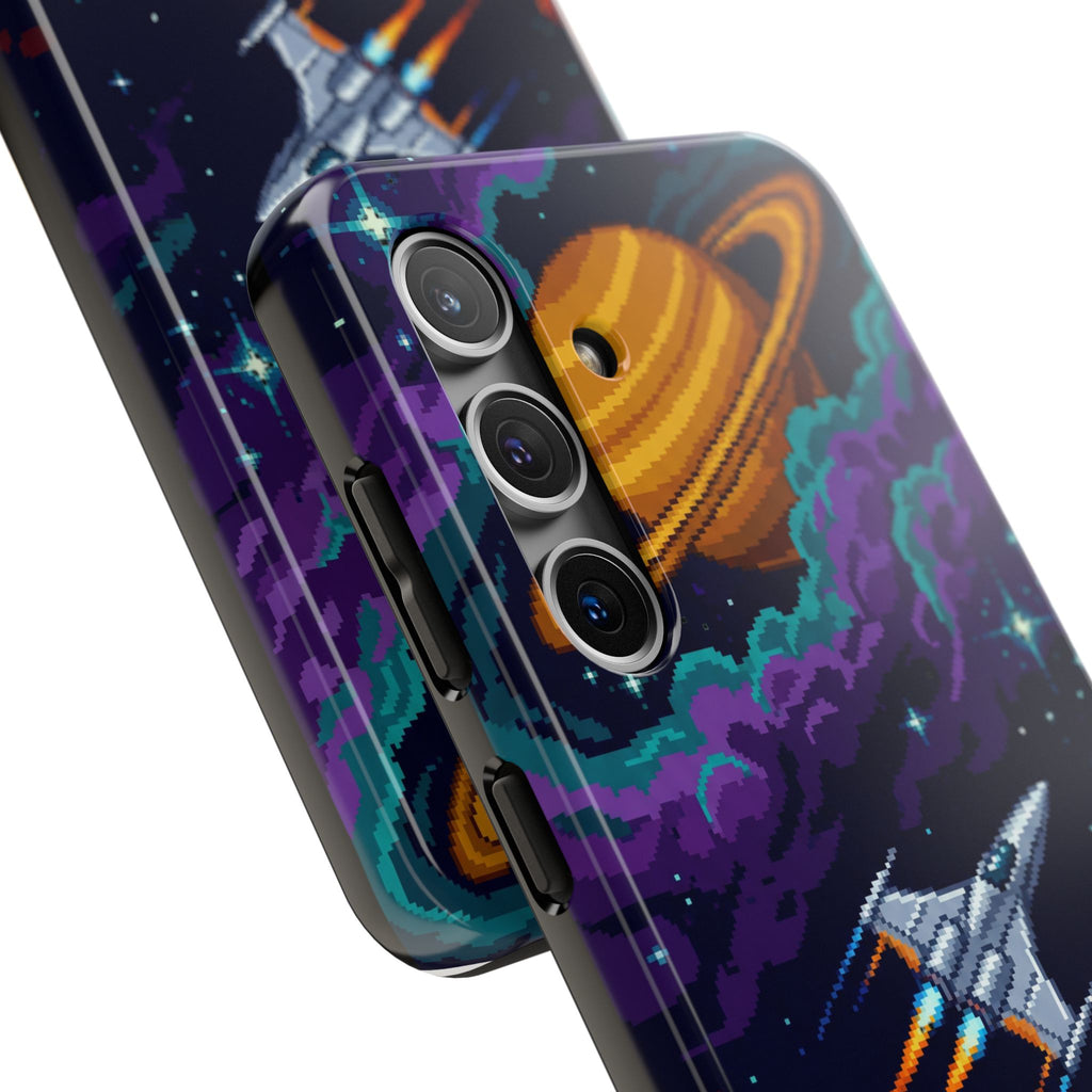 Retro Pixel Galactic Hero — Tough Phone Case