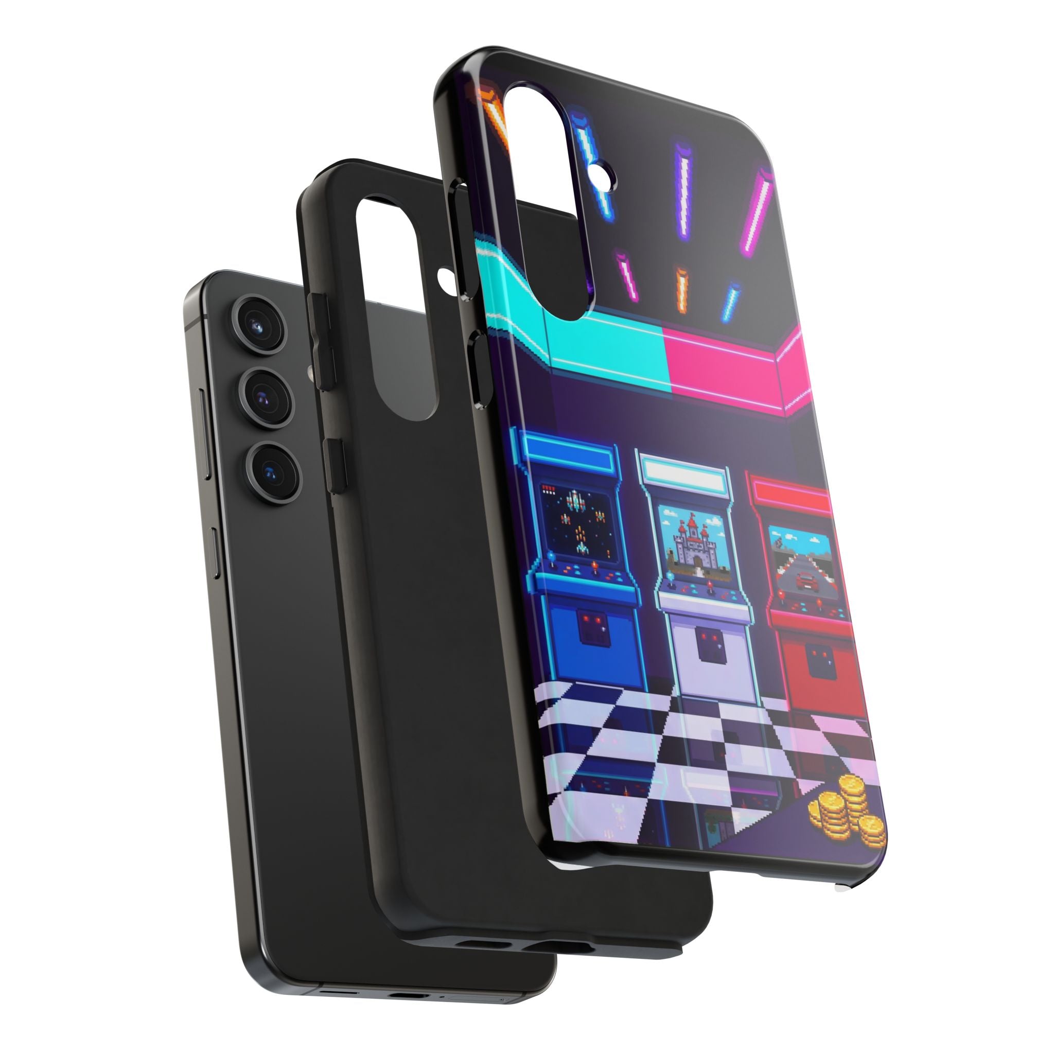 Retro Pixel Arcade Nights — Tough Phone Case