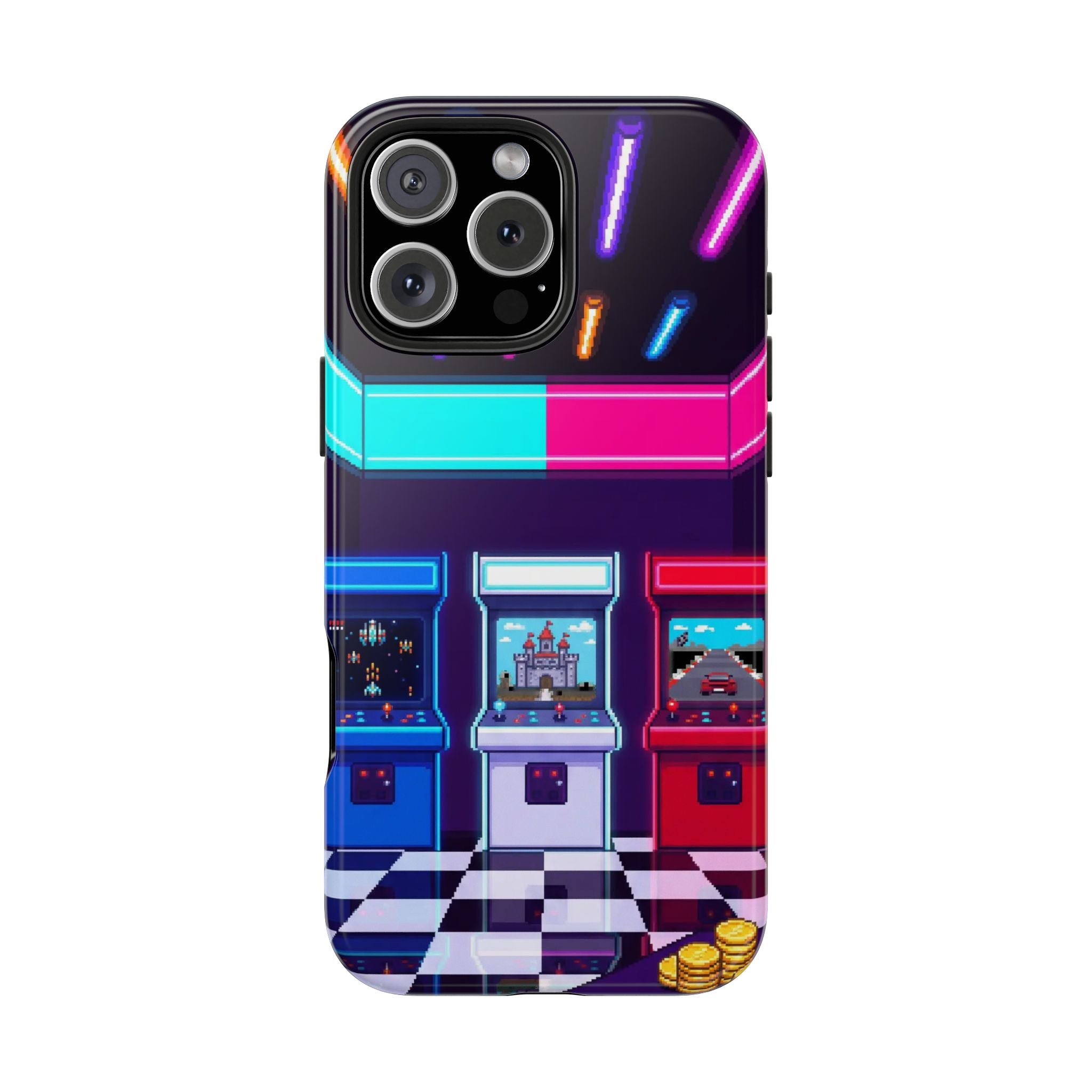 Retro Pixel Arcade Nights — Tough Phone Case