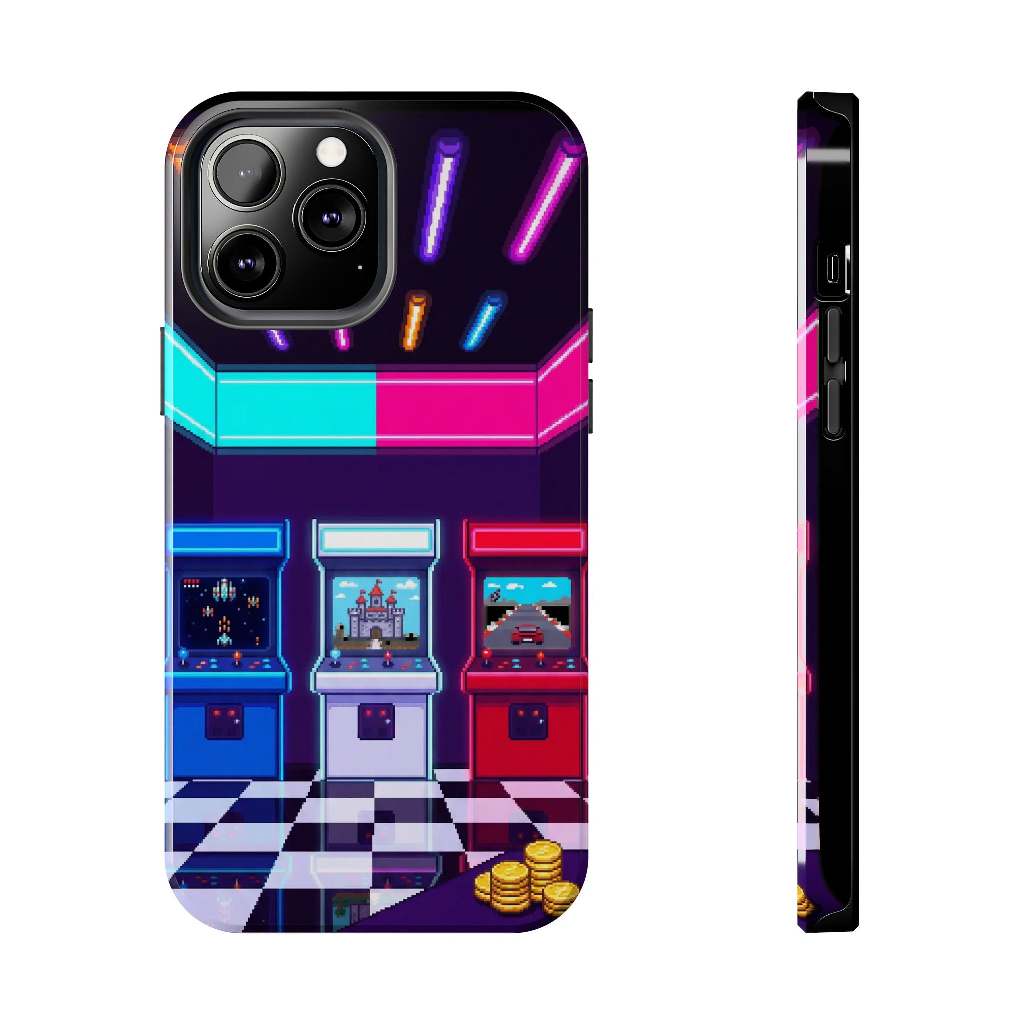 Retro Pixel Arcade Nights — Tough Phone Case
