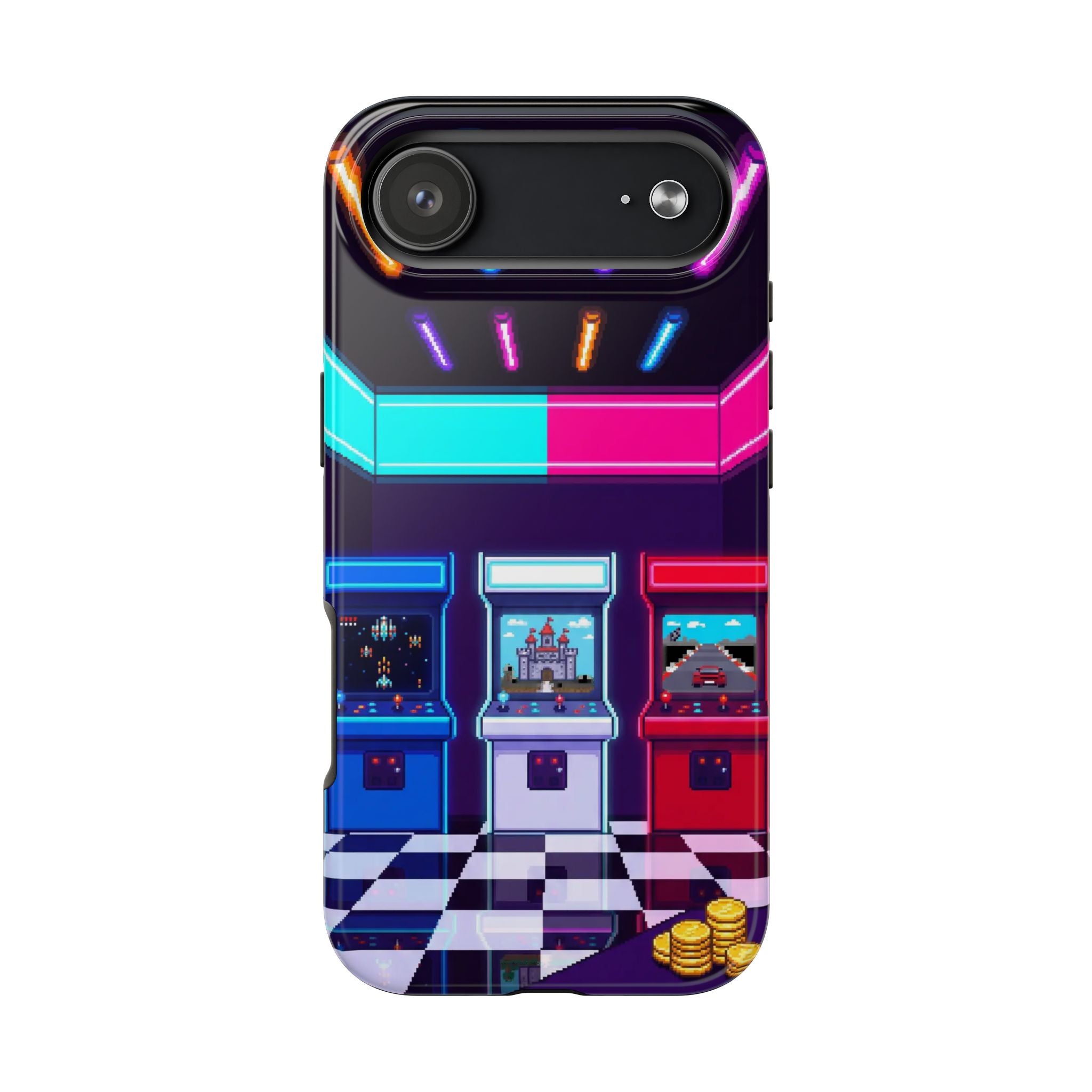 Retro Pixel Arcade Nights — Tough Phone Case