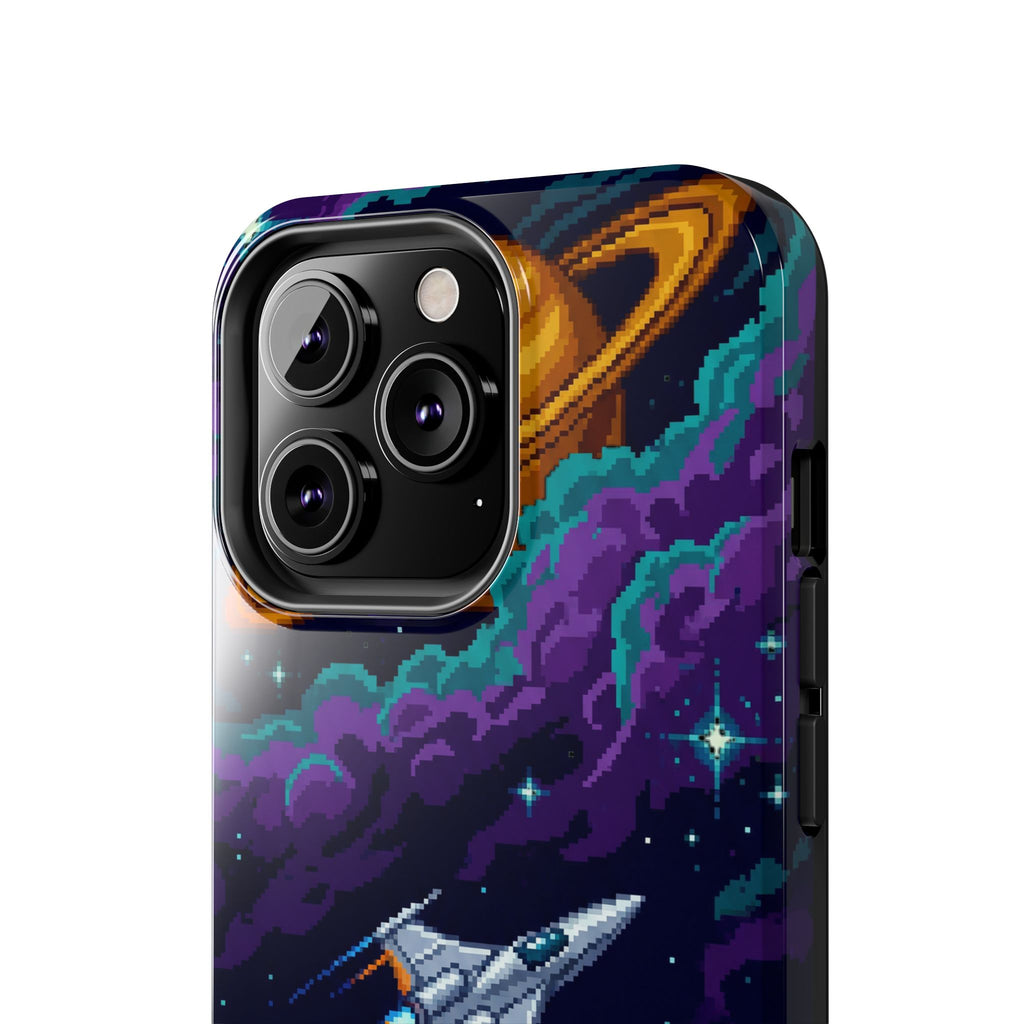 Retro Pixel Galactic Hero — Tough Phone Case
