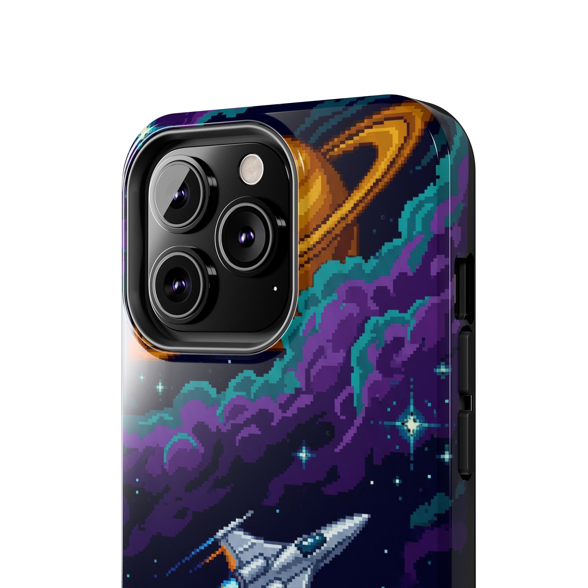 Retro Pixel Galactic Hero — Tough Phone Case