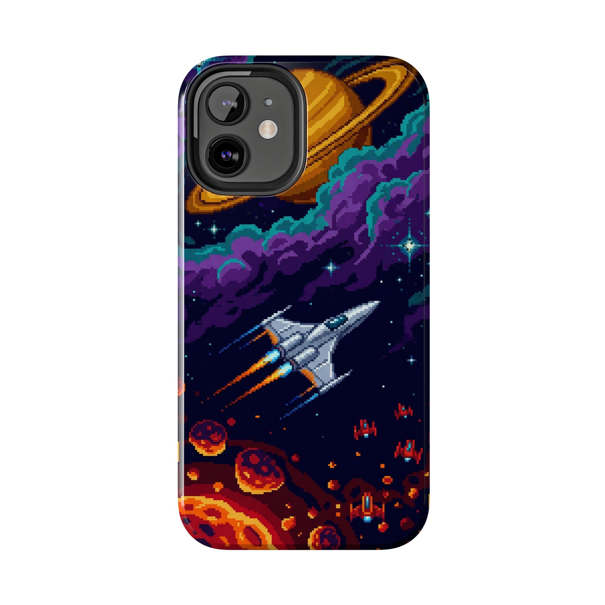 Retro Pixel Galactic Hero — Tough Phone Case