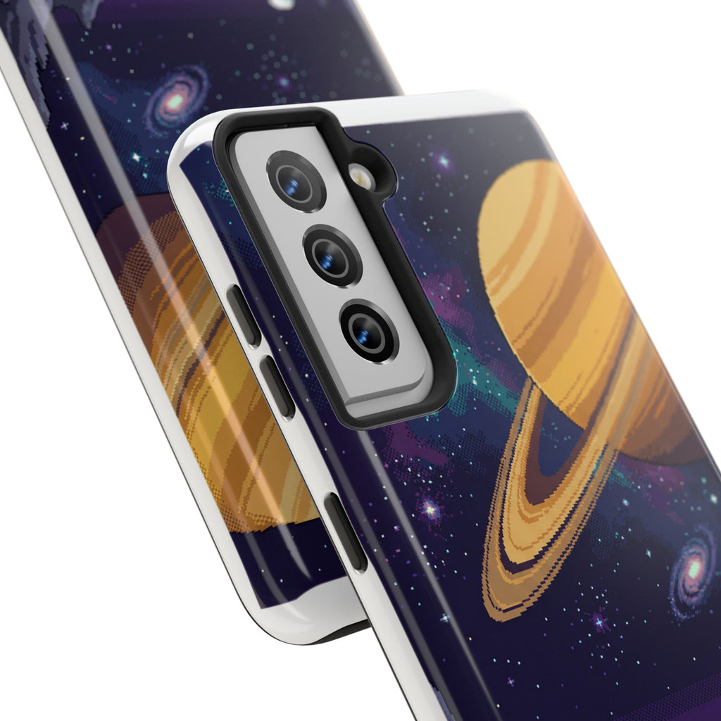 Retro Pixel Astronaut on an Alien World — Tough Phone Case