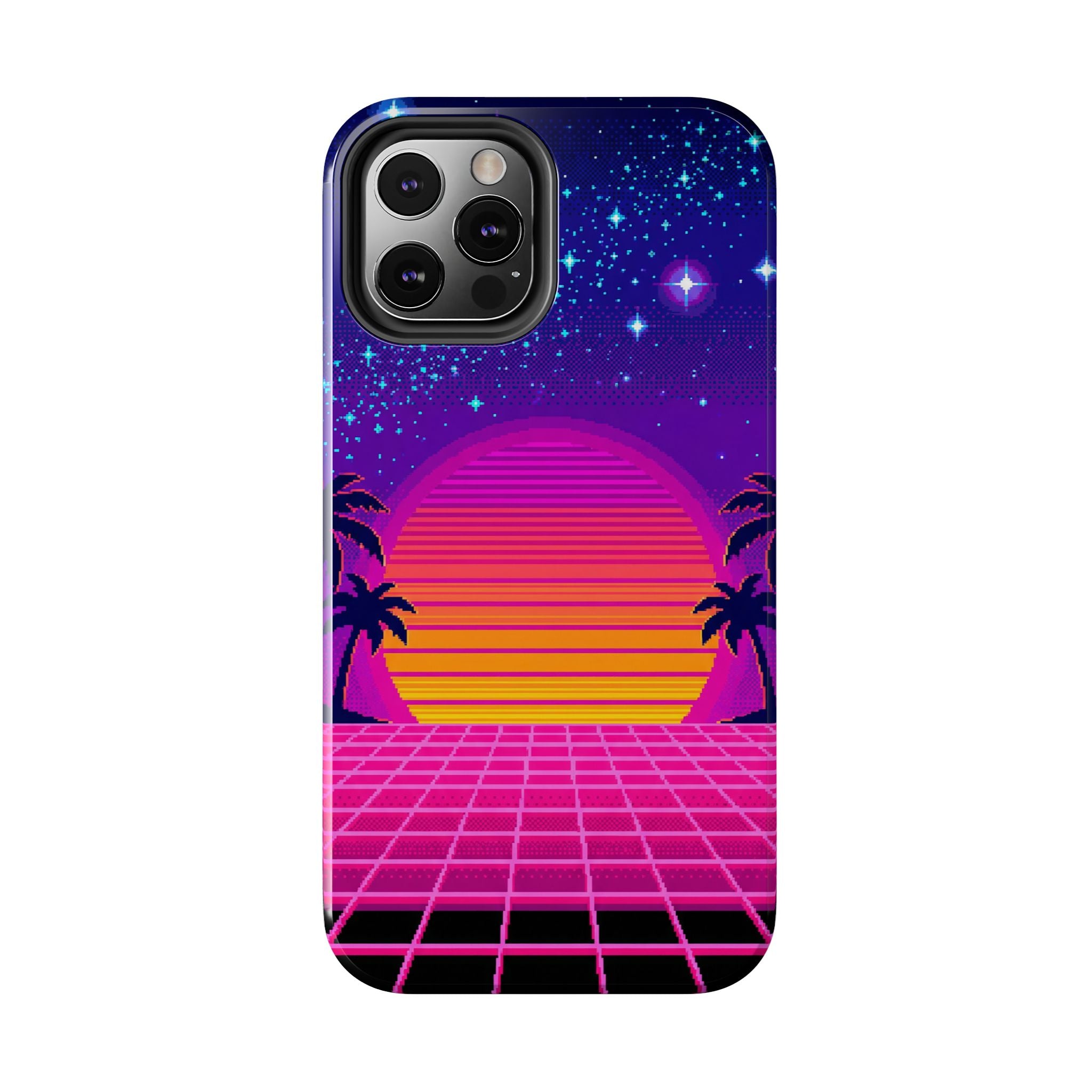 Retro Pixel 8-Bit Sunset — Tough Phone Case