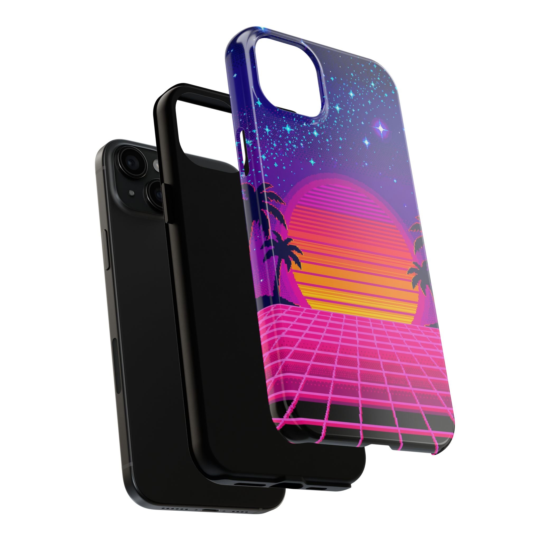 Retro Pixel 8-Bit Sunset — Tough Phone Case