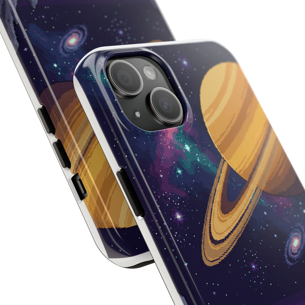 Retro Pixel Astronaut on an Alien World — Tough Phone Case
