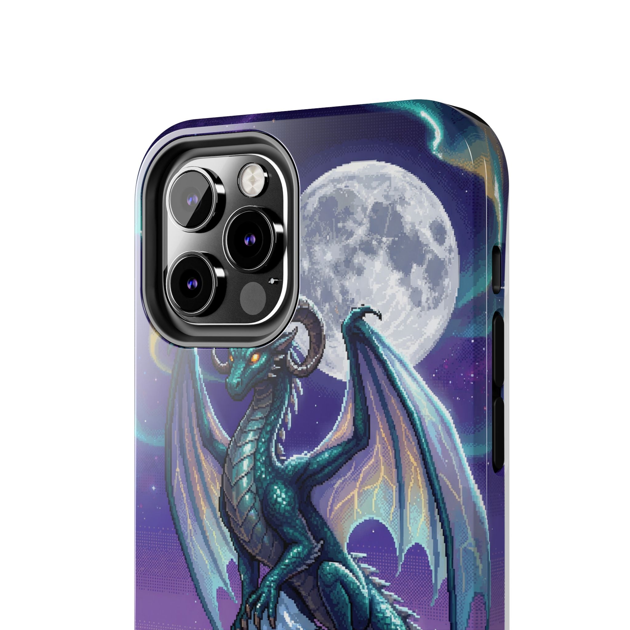 Retro Pixel Dragon on the Mountain Peak — Tough Phone Case