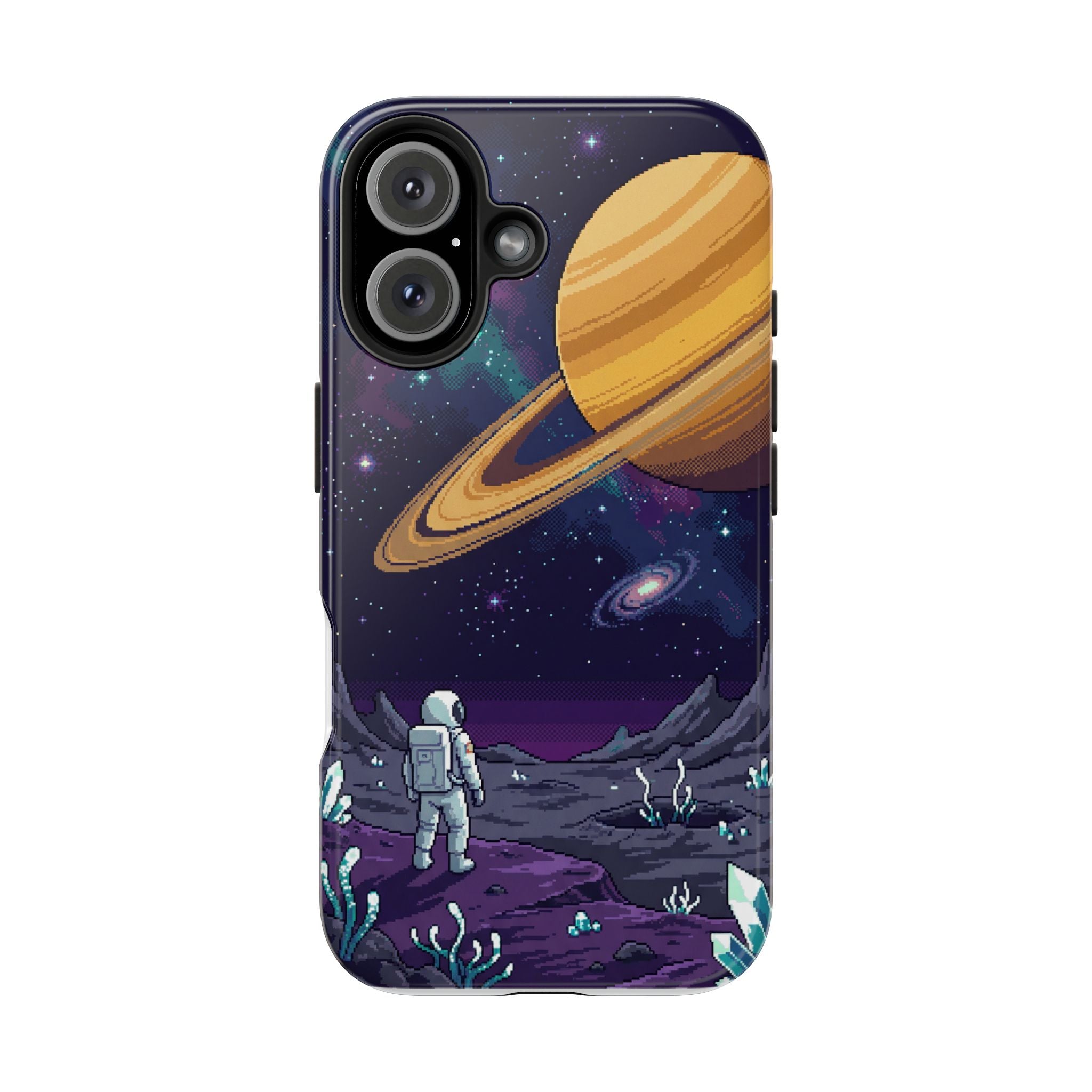 Retro Pixel Astronaut on an Alien World — Tough Phone Case