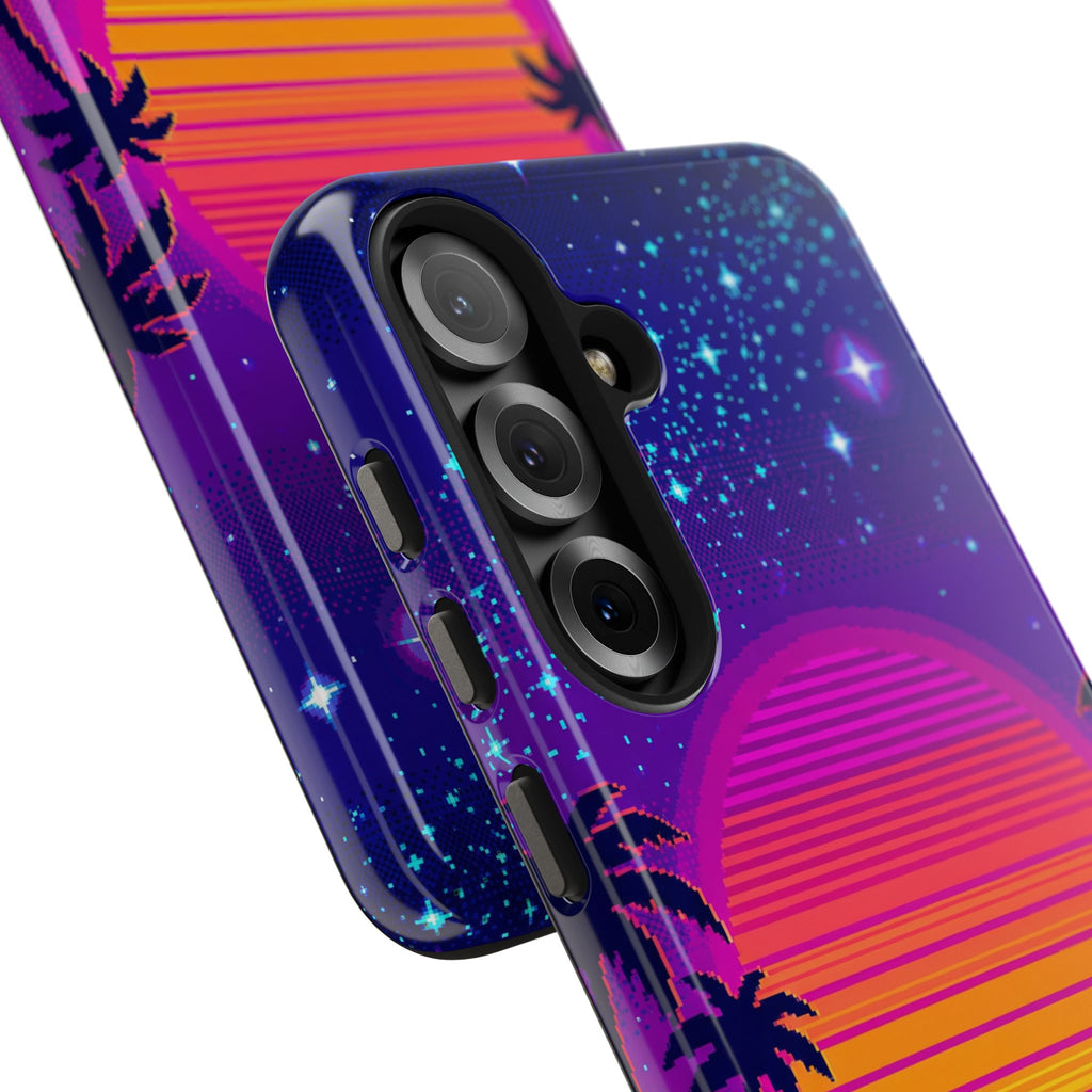 Retro Pixel 8-Bit Sunset — Tough Phone Case