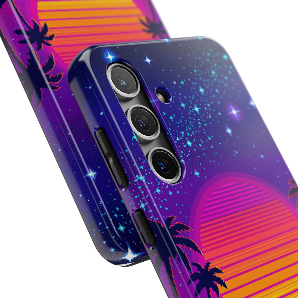 Retro Pixel 8-Bit Sunset — Tough Phone Case