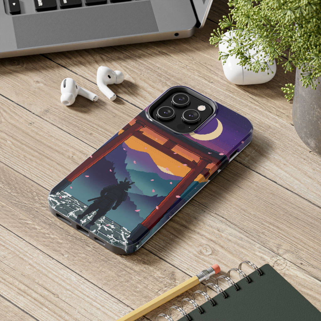 Retro Pixel Lone Samurai — Tough Phone Case
