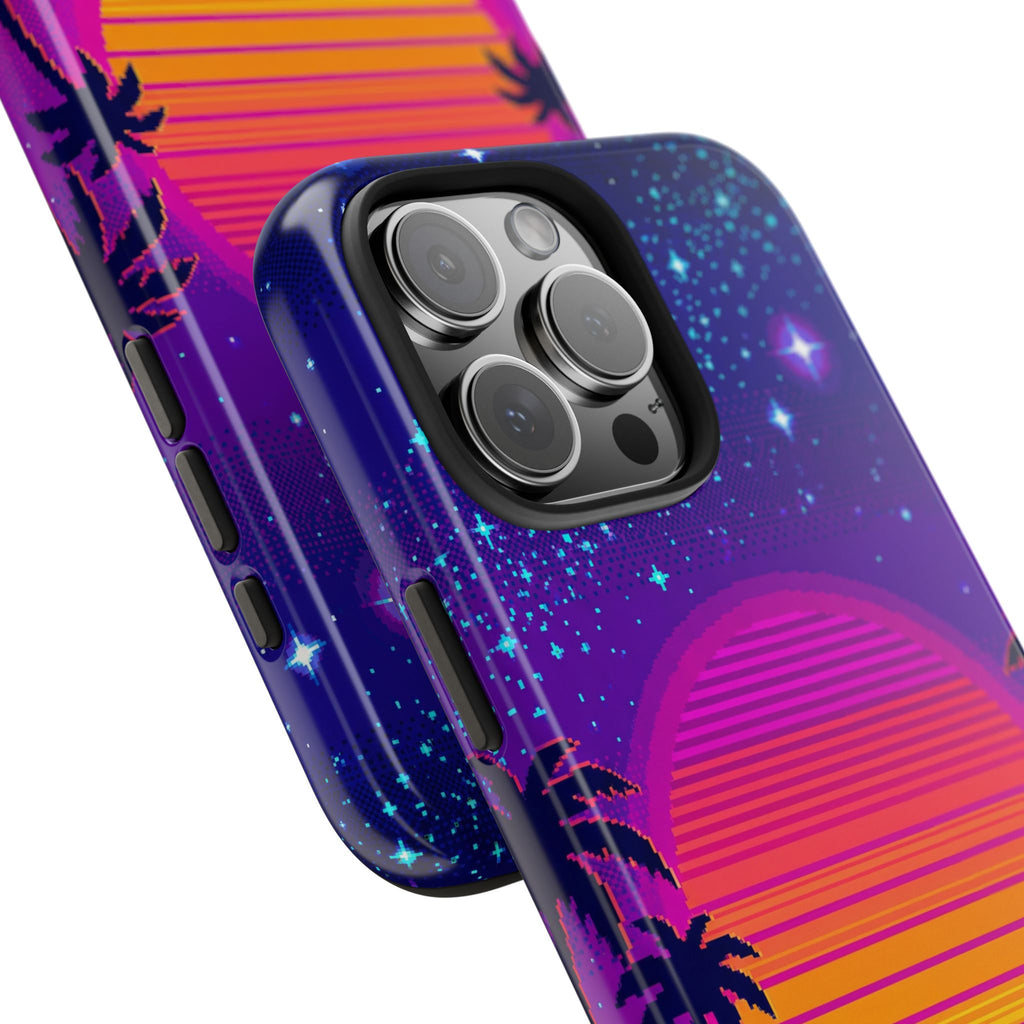Retro Pixel 8-Bit Sunset — Tough Phone Case